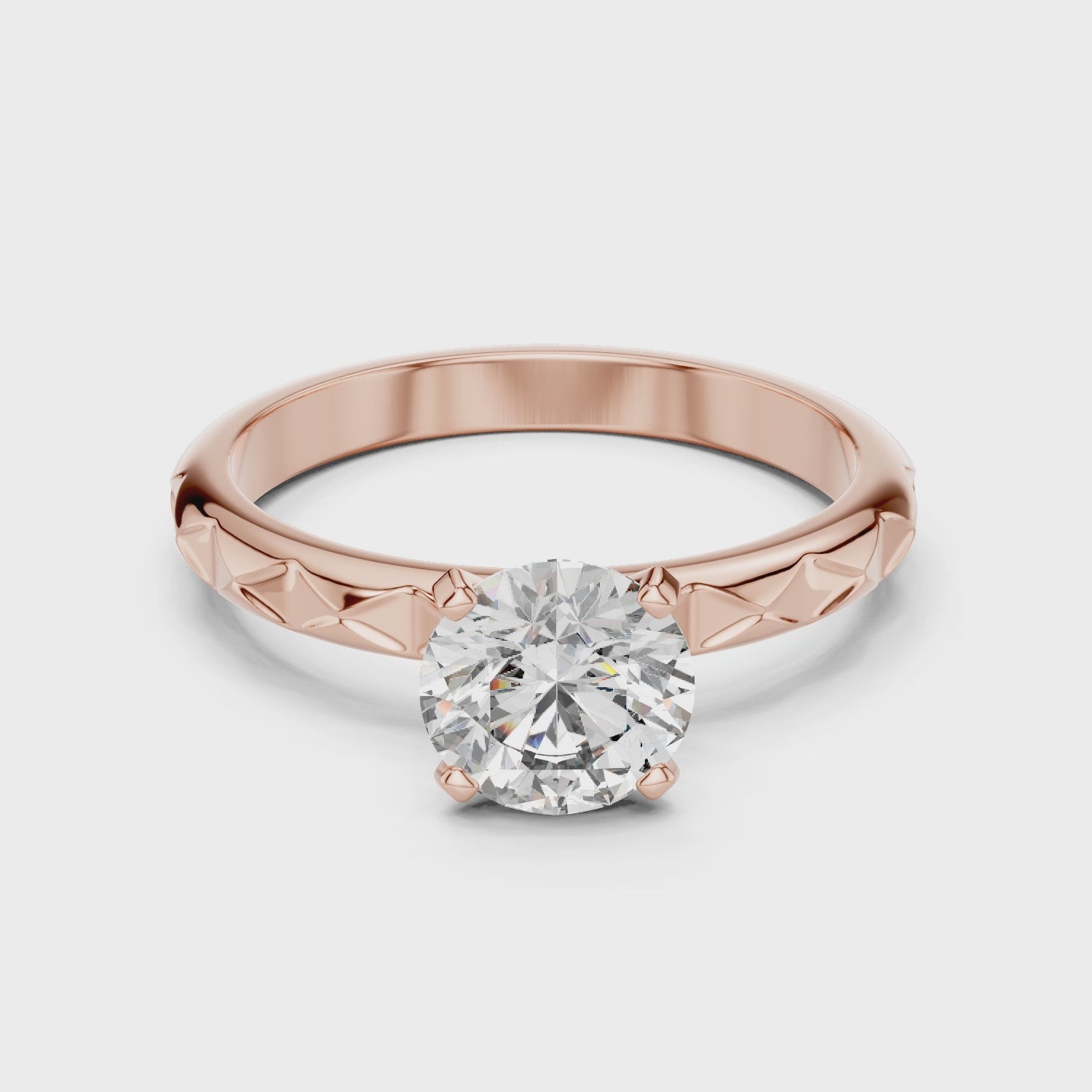 Opaline Whisper Solitaire Ring