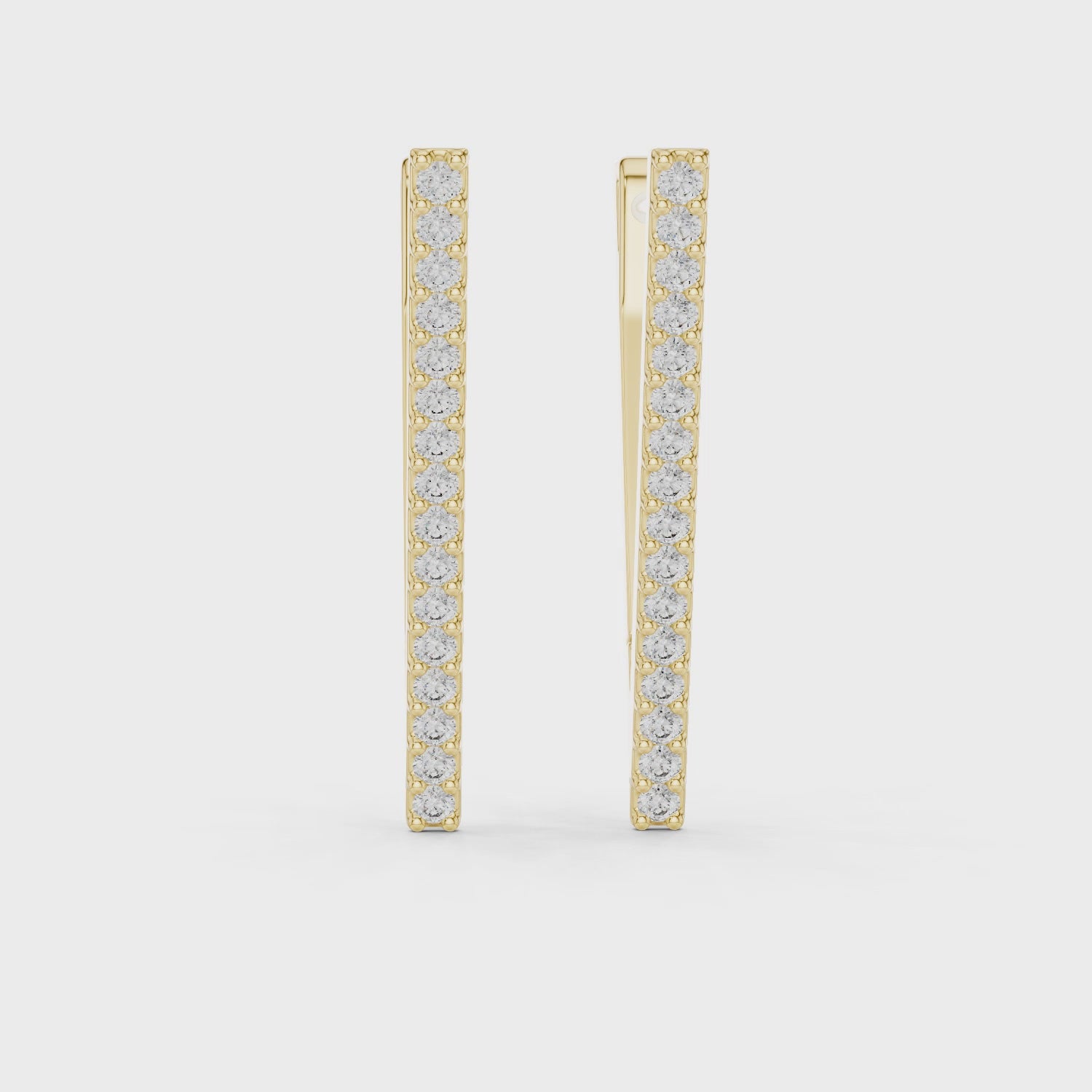 Poised Elegance Linear Hoop Earrings