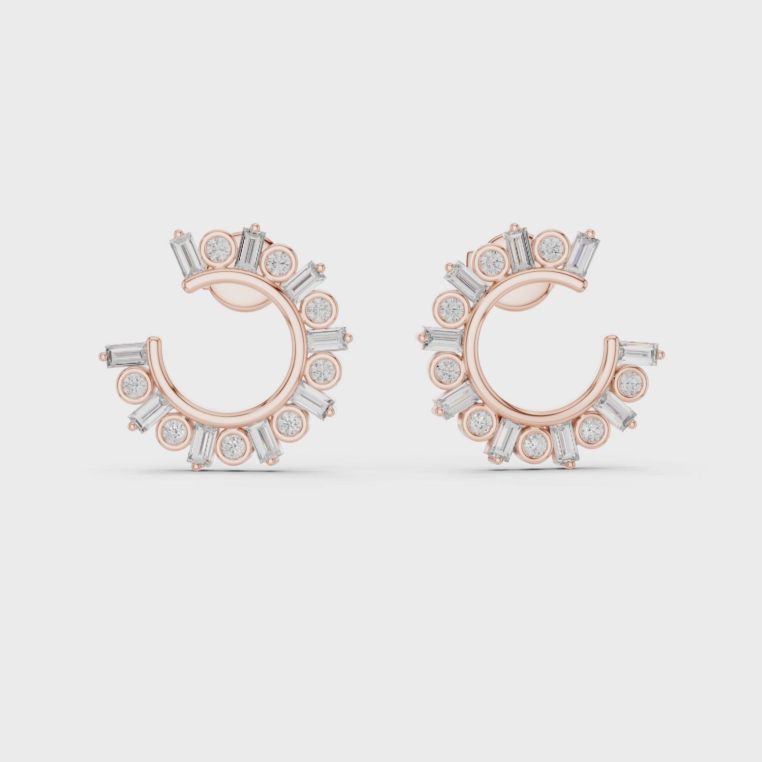 Ornate Petal Halo Drop Earrings
