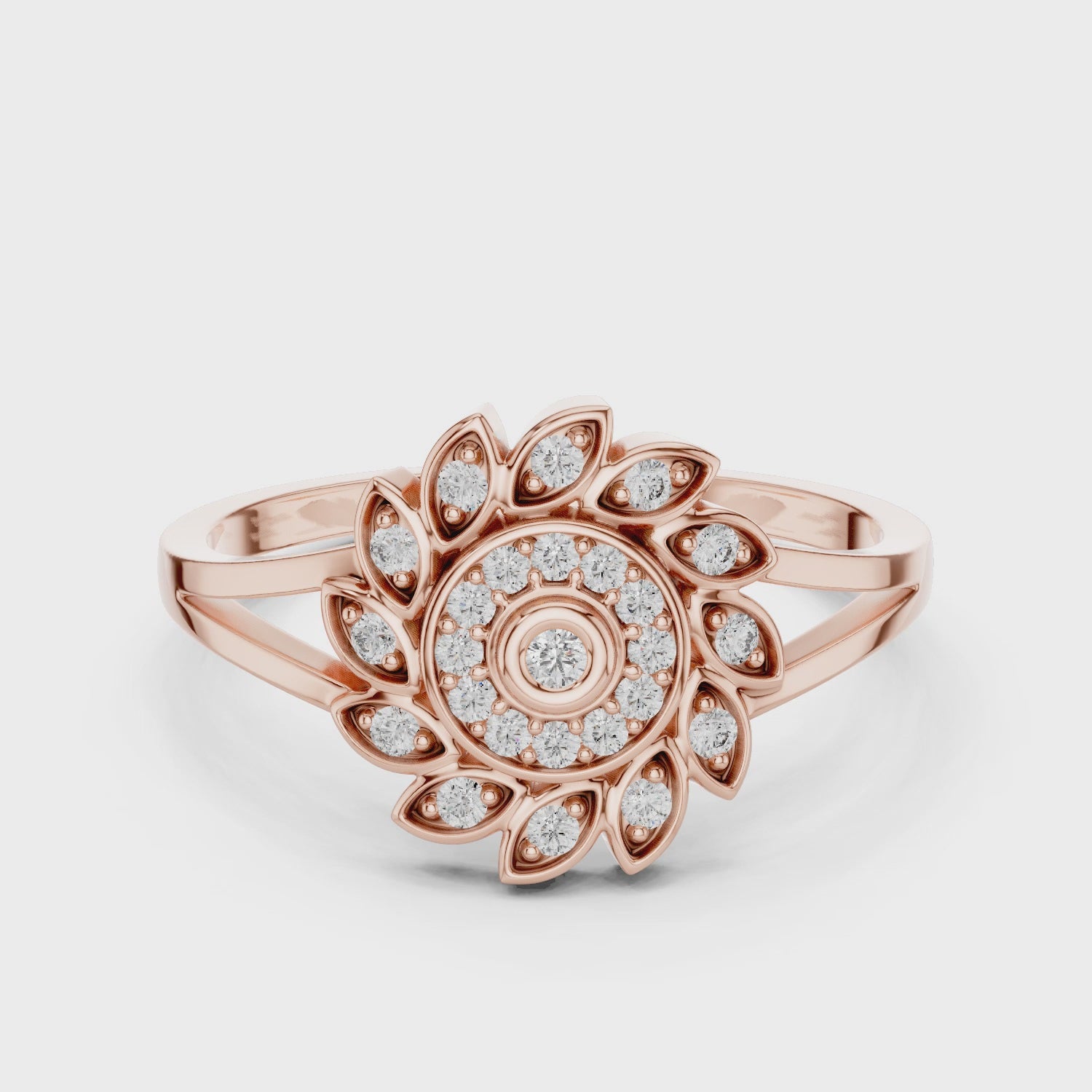 Petal Halo Statement Ring