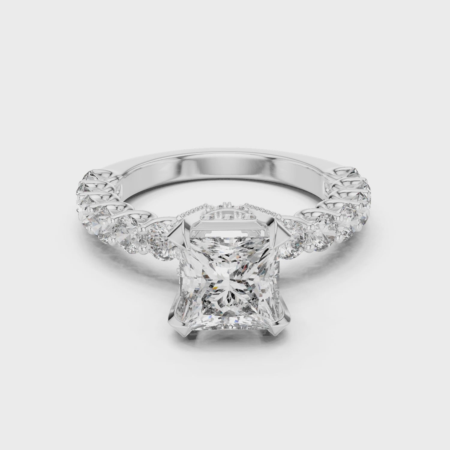 Twilight Glow Marquise Halo Ring