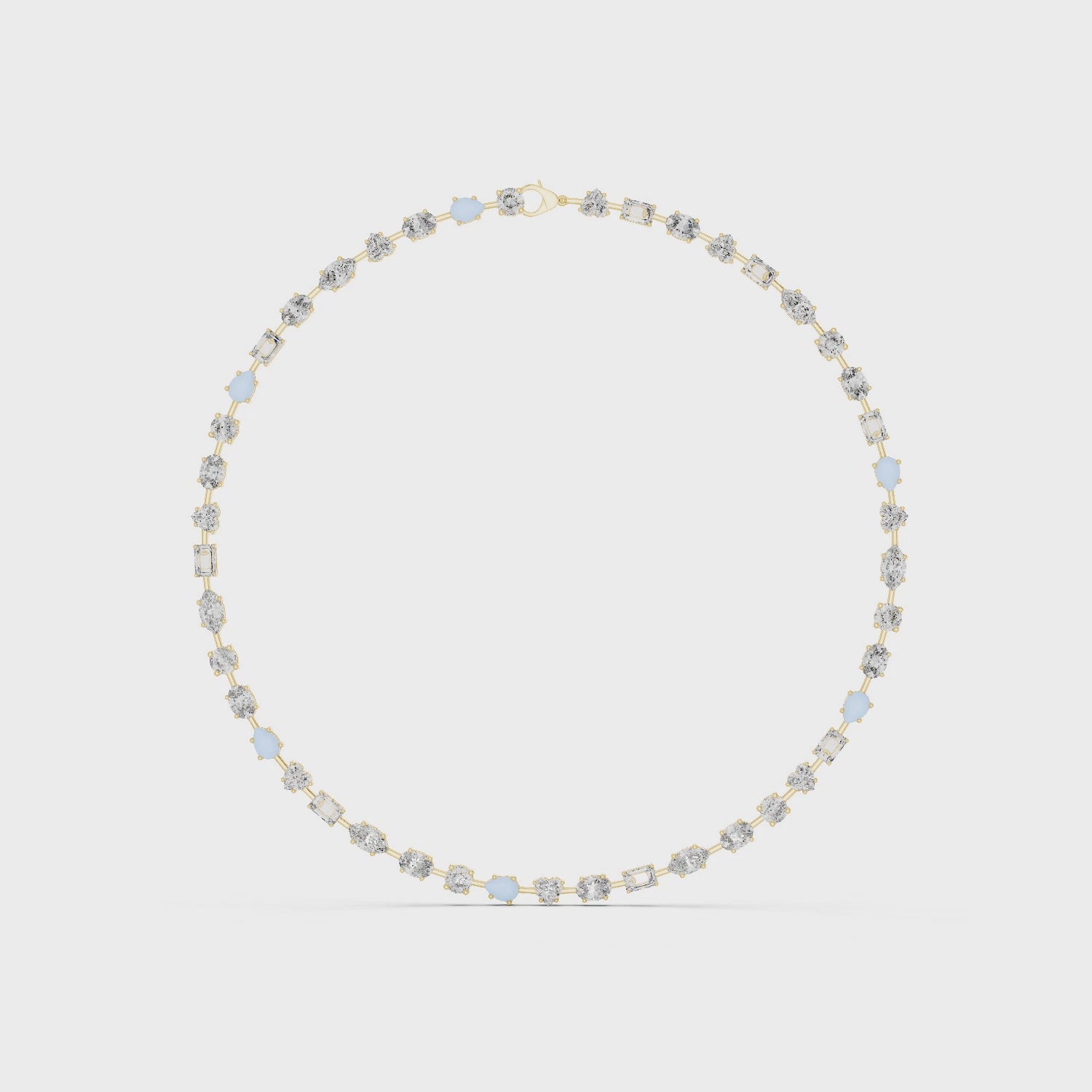 Luminous Cascade Chain Necklace