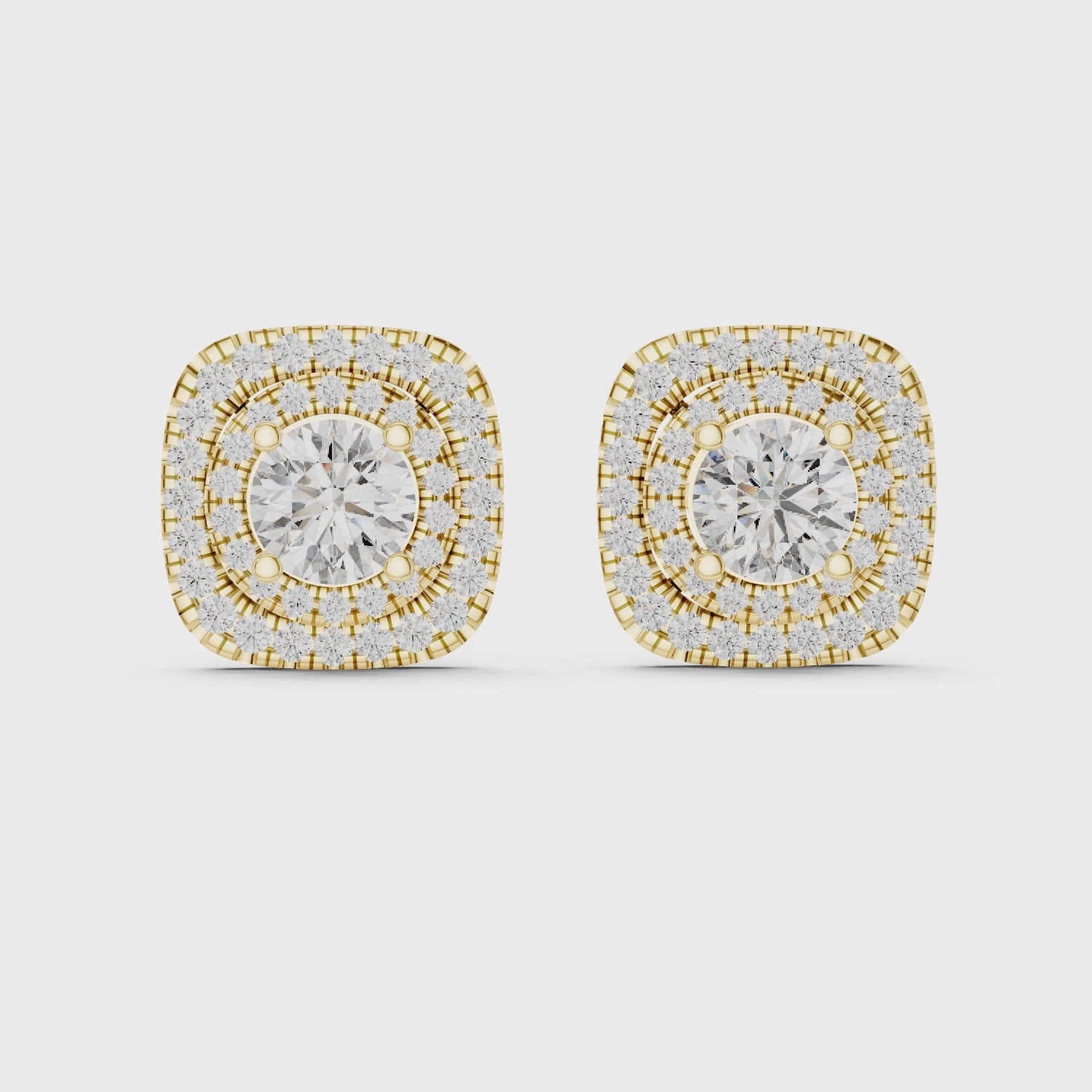 Radiant Halo Embrace Stud Earrings