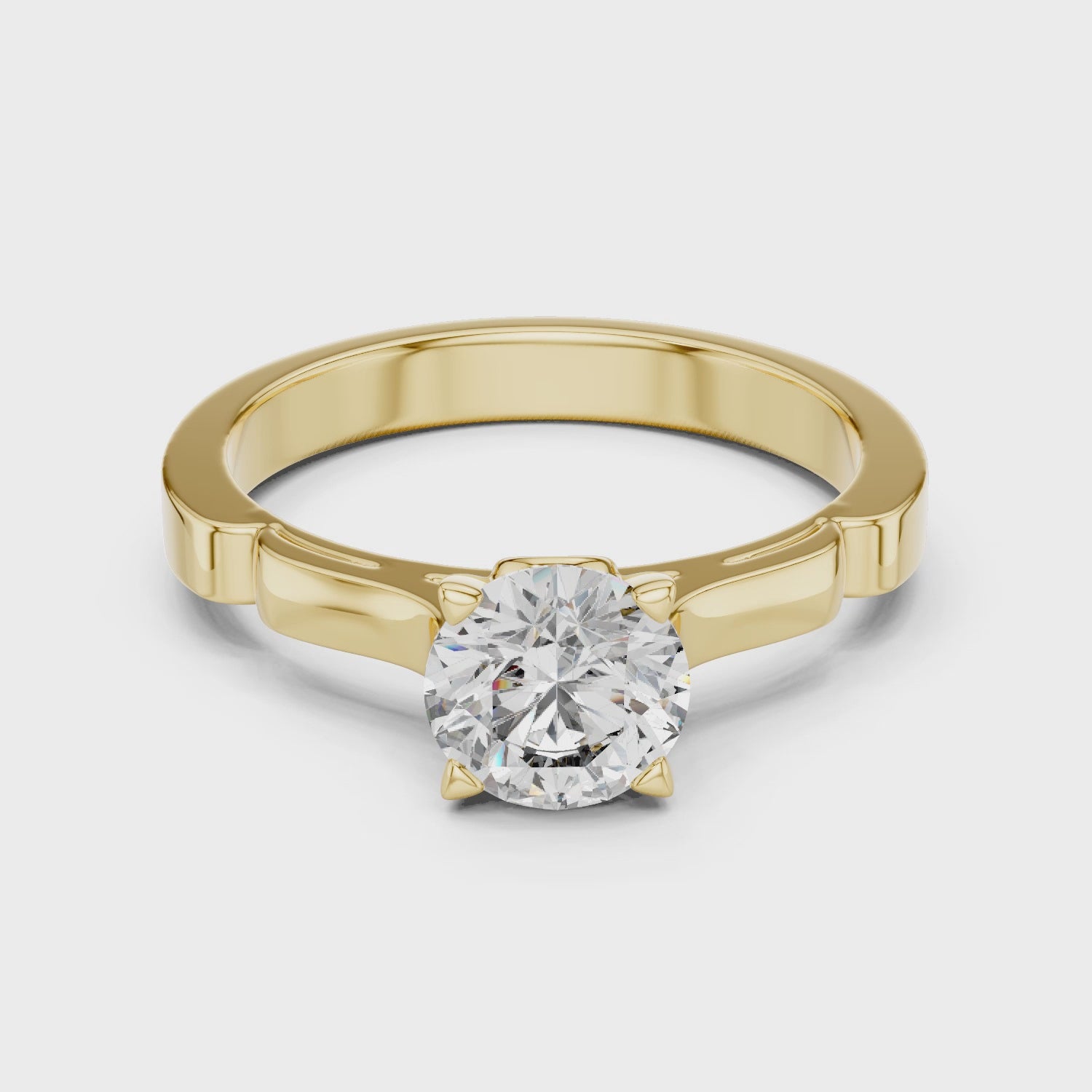 Delicate Embrace Modern Solitaire Ring