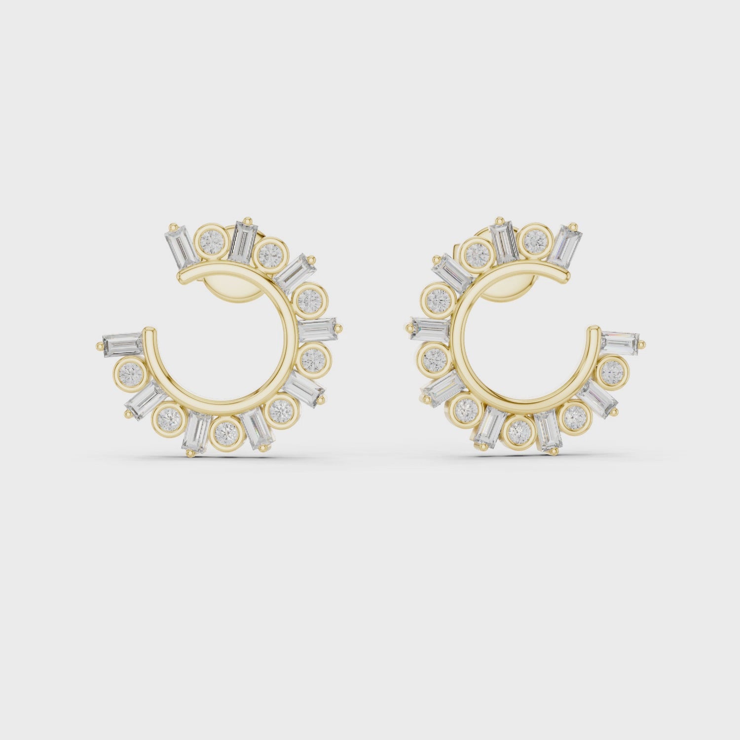 Ornate Petal Halo Drop Earrings