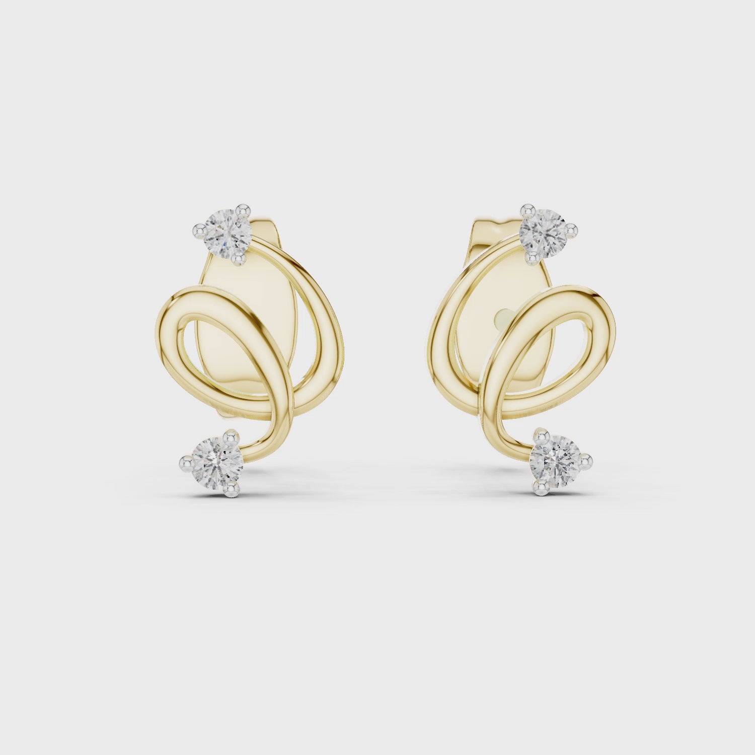 Graceful Embrace Bar Earrings