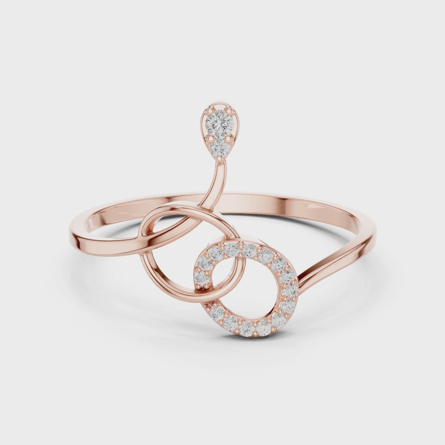 Celestial Duo Interlace Promise Ring