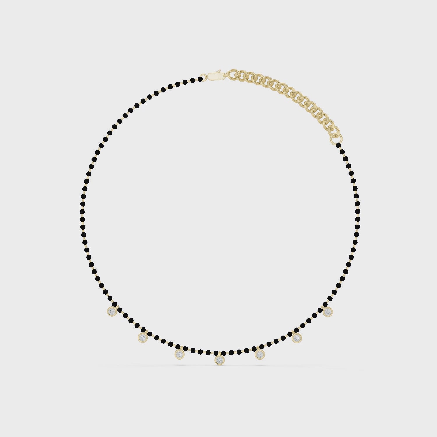 Elegant Harmony Droplet Circle Collar