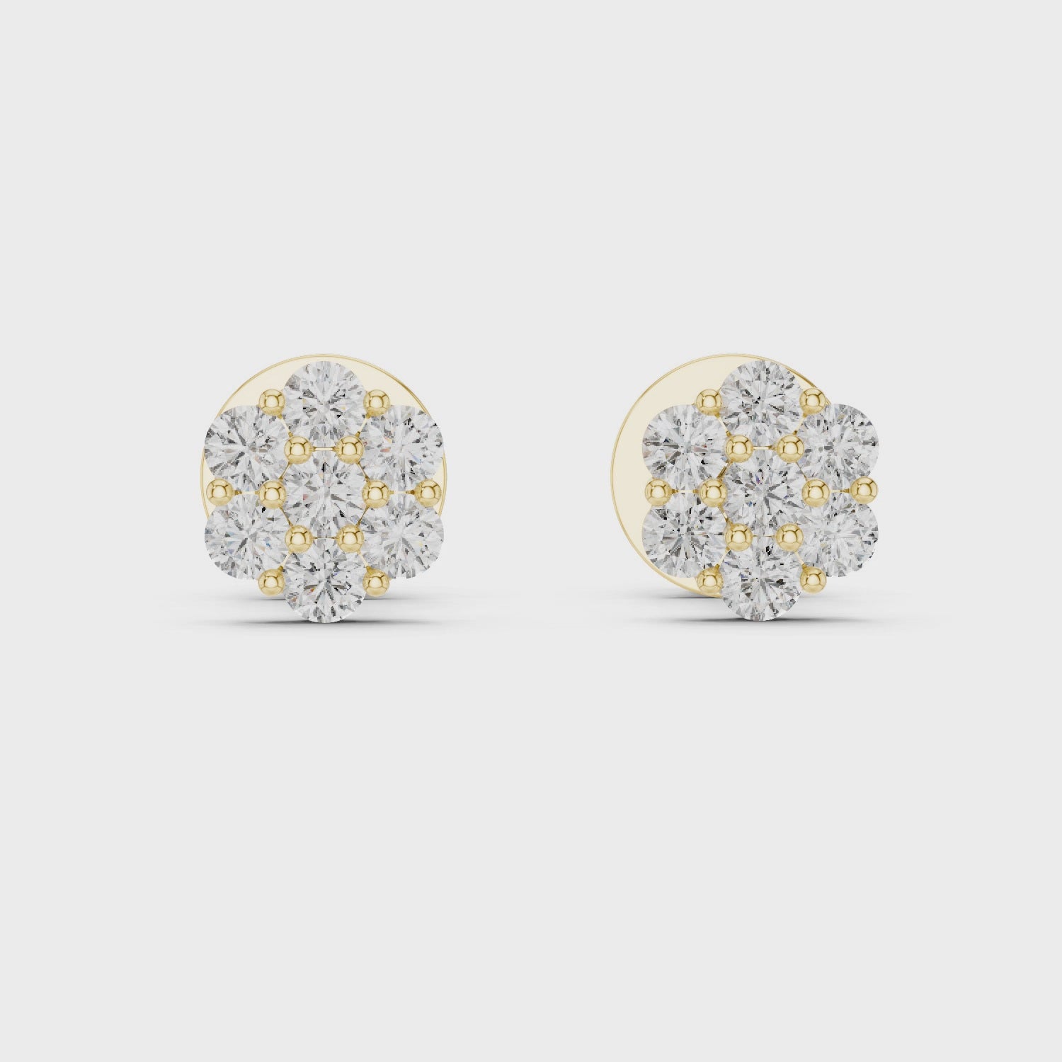 Petal Whisper Sparkle Stud Earrings