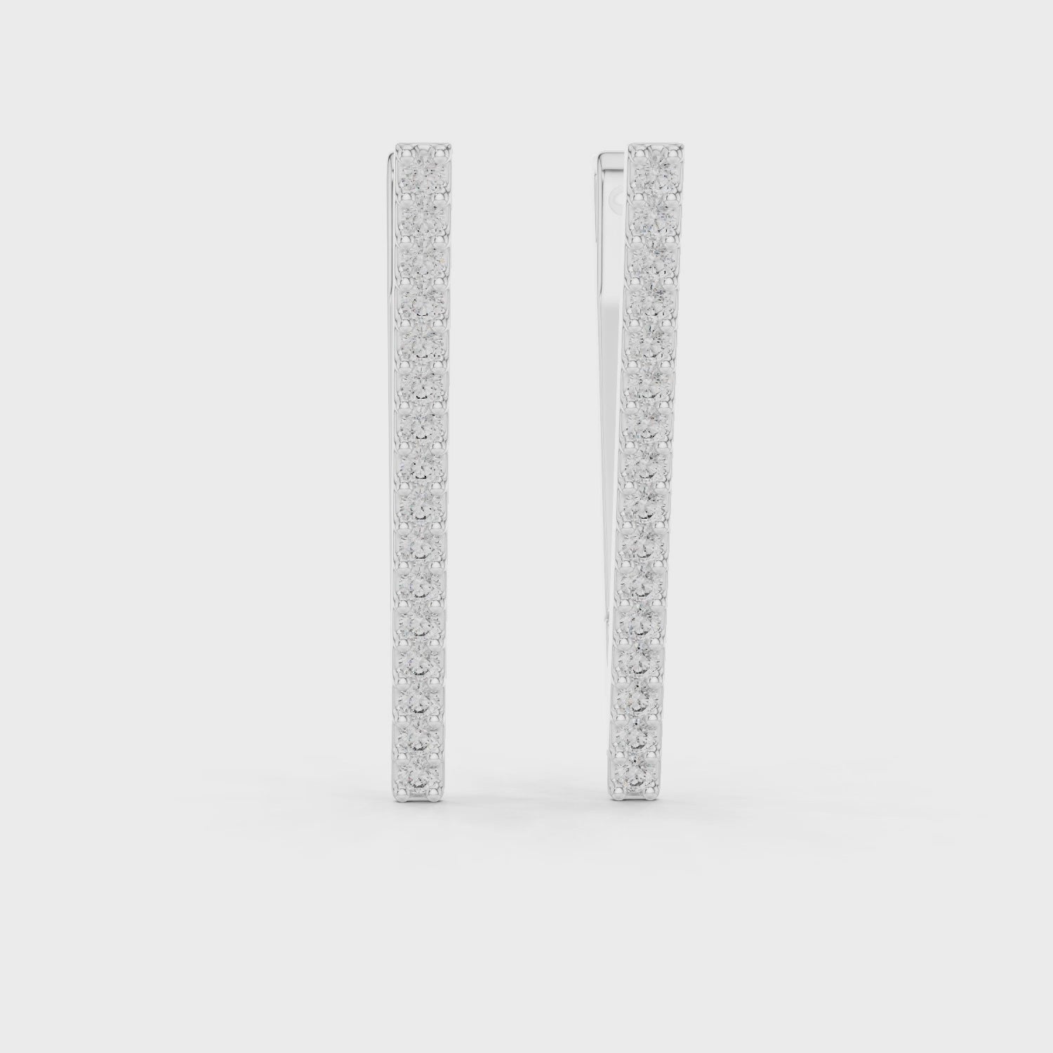 Poised Elegance Linear Hoop Earrings