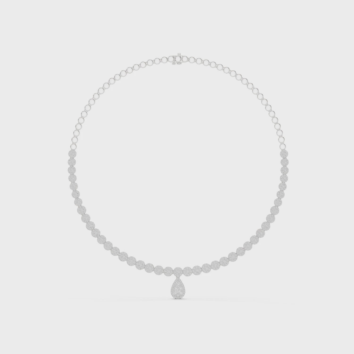 Radiant Teardrop Cluster Chain Necklace