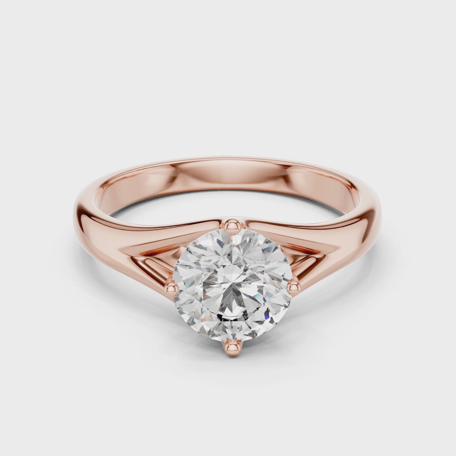 Whispering Embrace Modern Solitaire Band