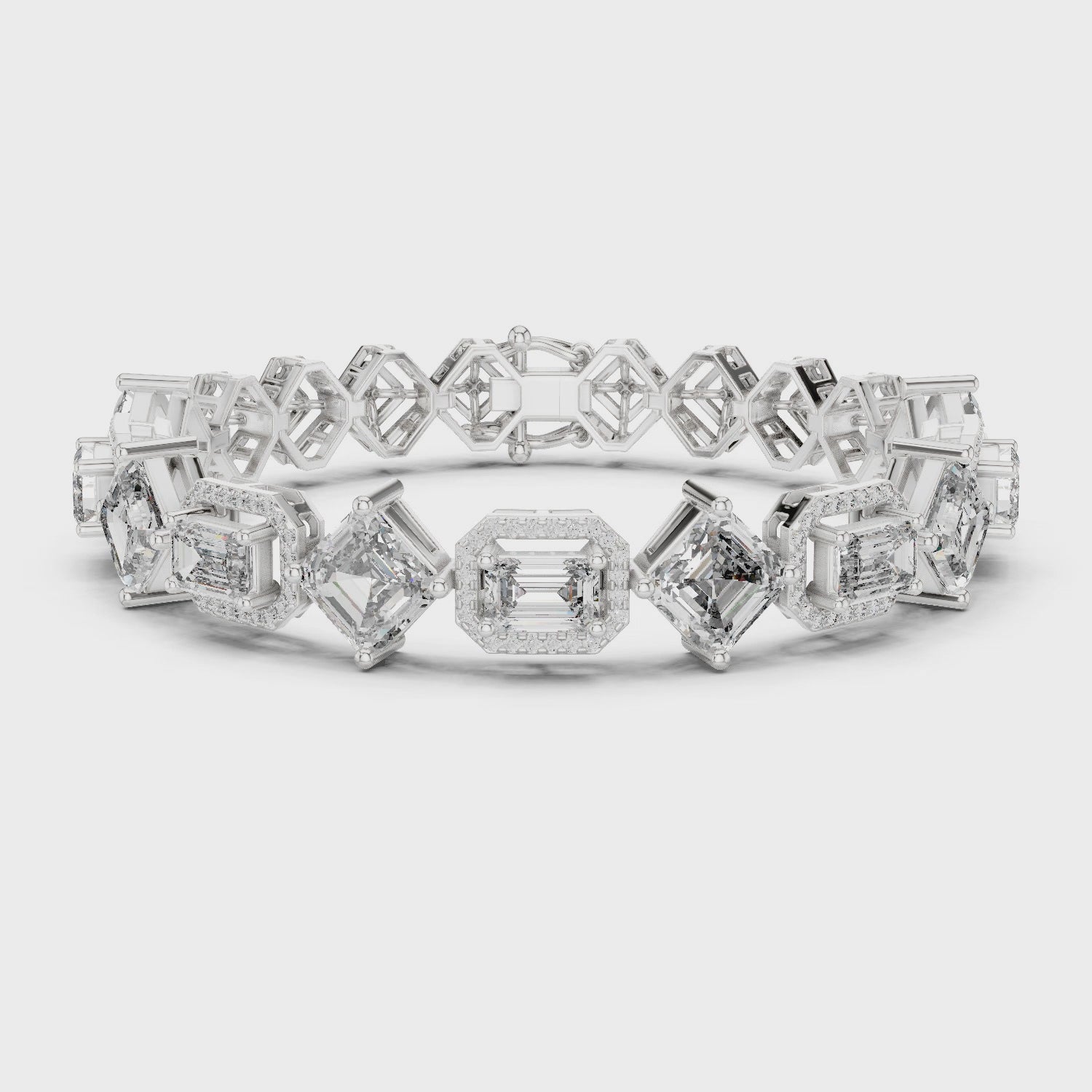 Radiant Prism Contour Linked Bracelet