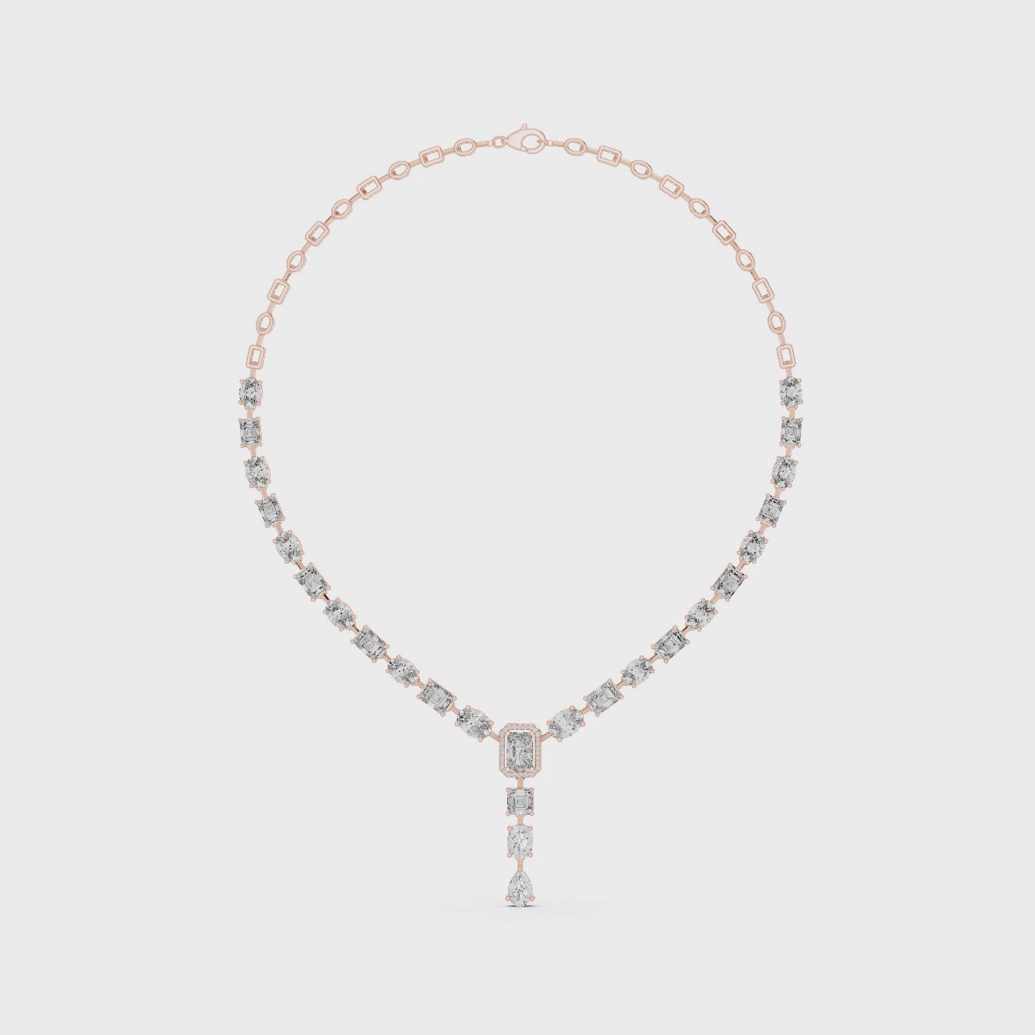 Evening Light Clustered Y Necklace