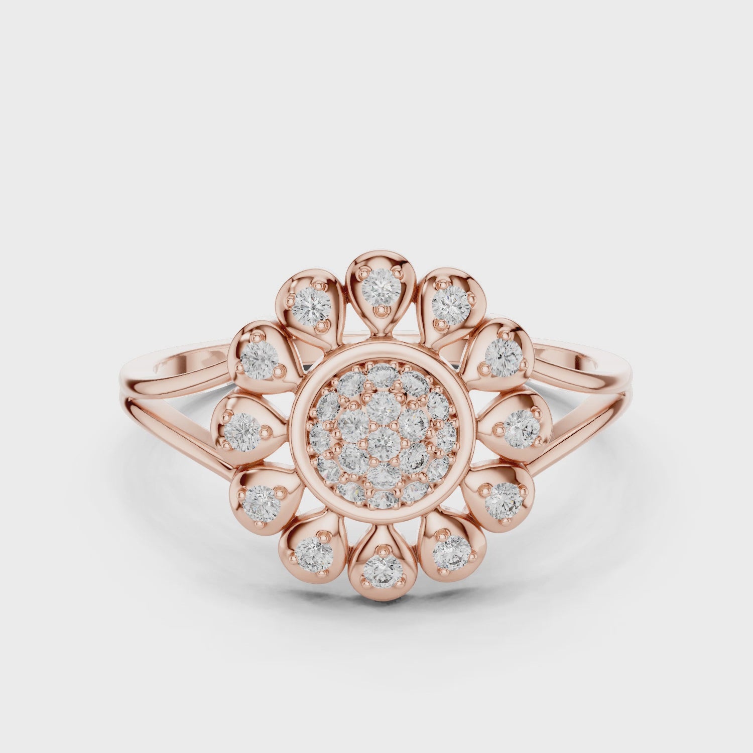 Celeste Halo Blossom Ring