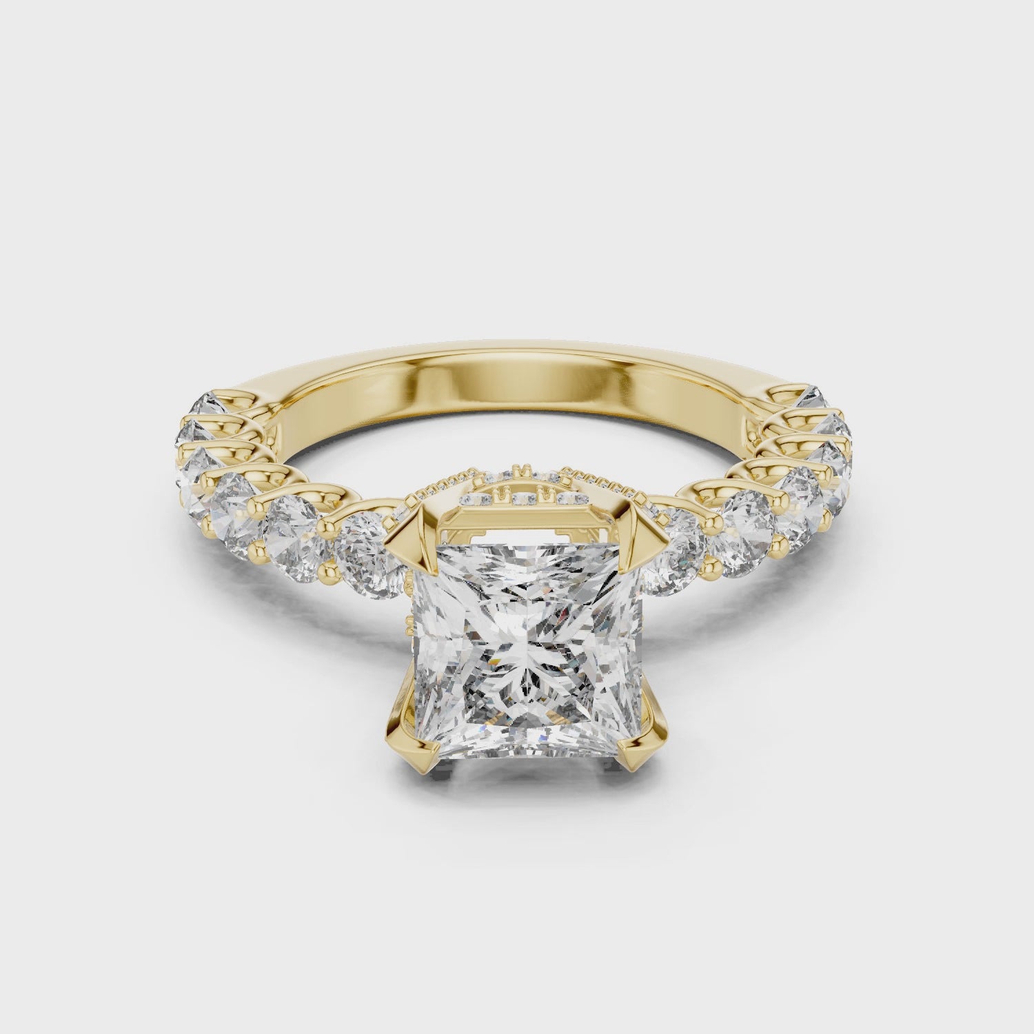 Twilight Glow Marquise Halo Ring