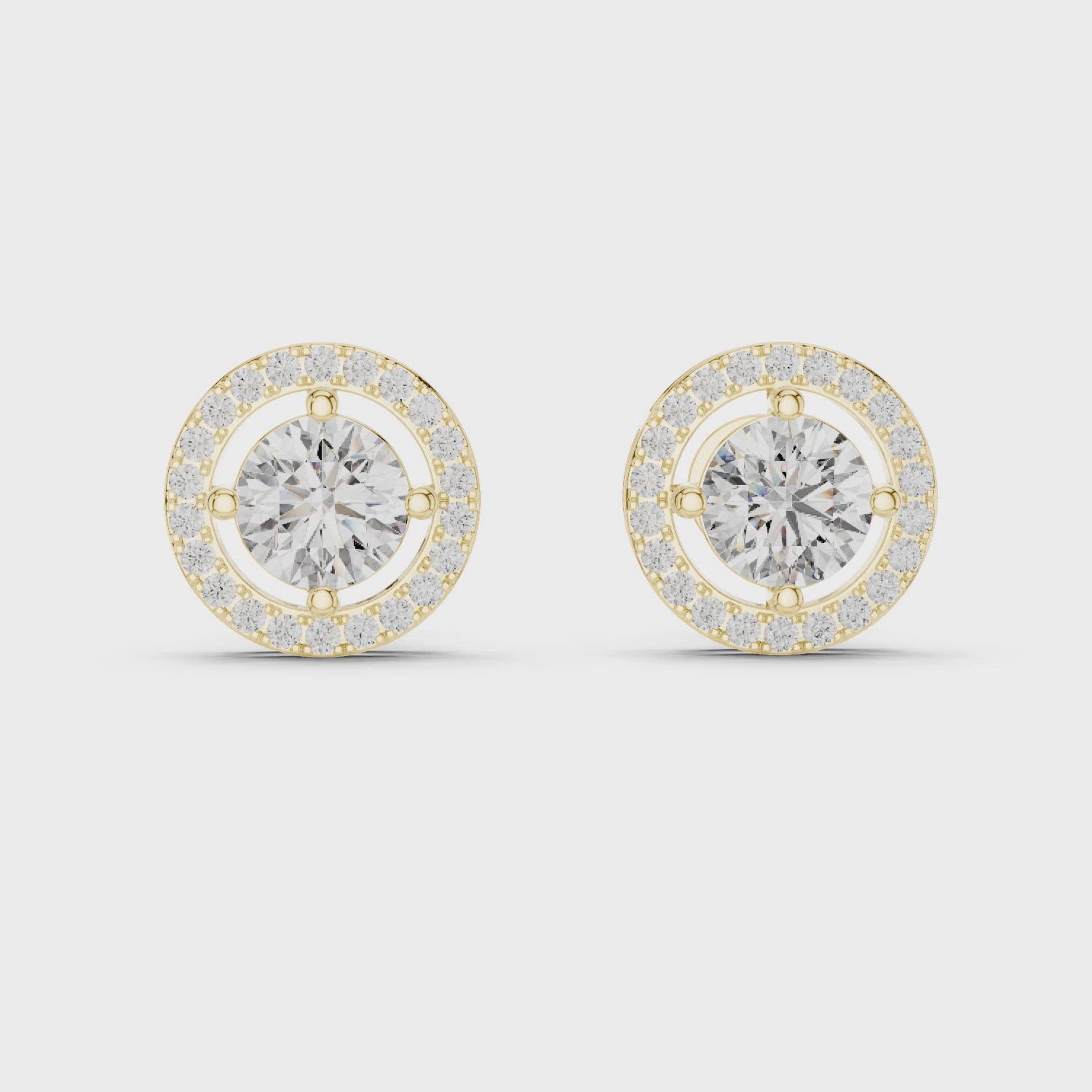 Celestial Halo Radiance Stud Earrings