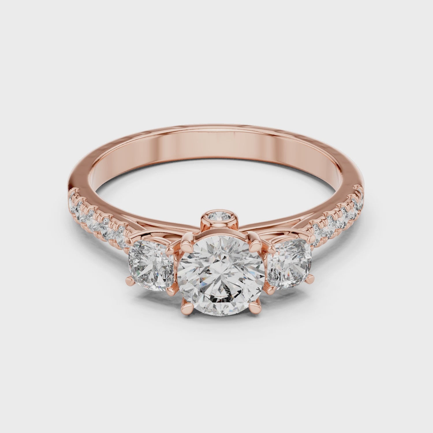 Radiant Petal Whisper Solitaire Cocktail Ring
