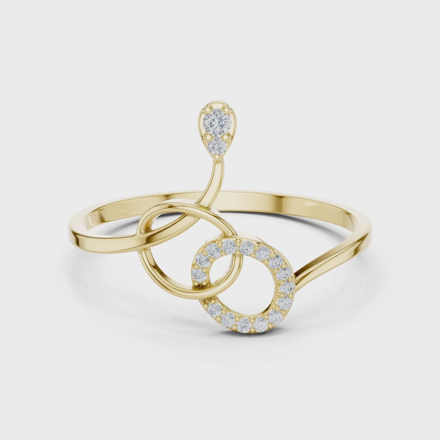 Celestial Duo Interlace Promise Ring
