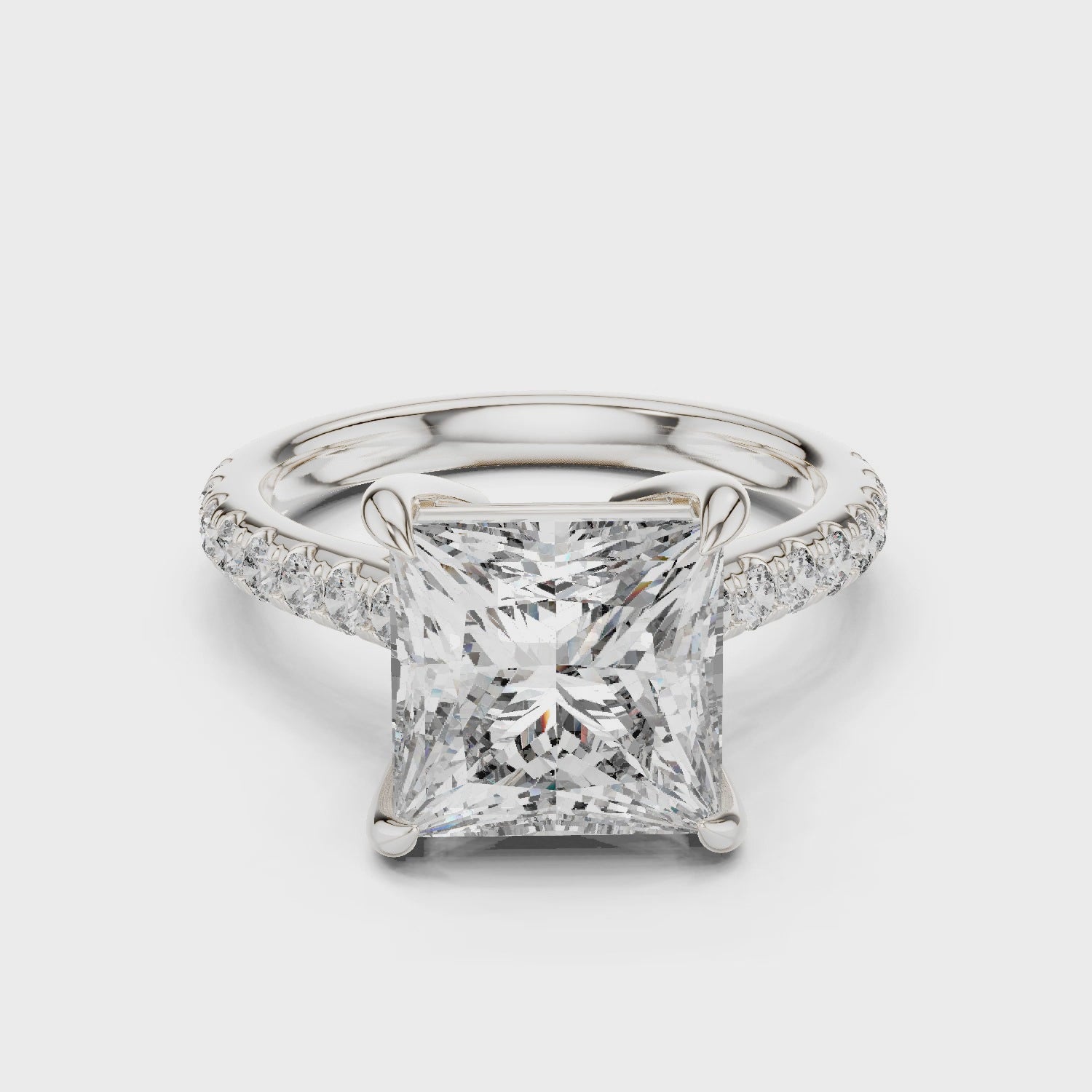 Luminous Cascade Statement Band Ring