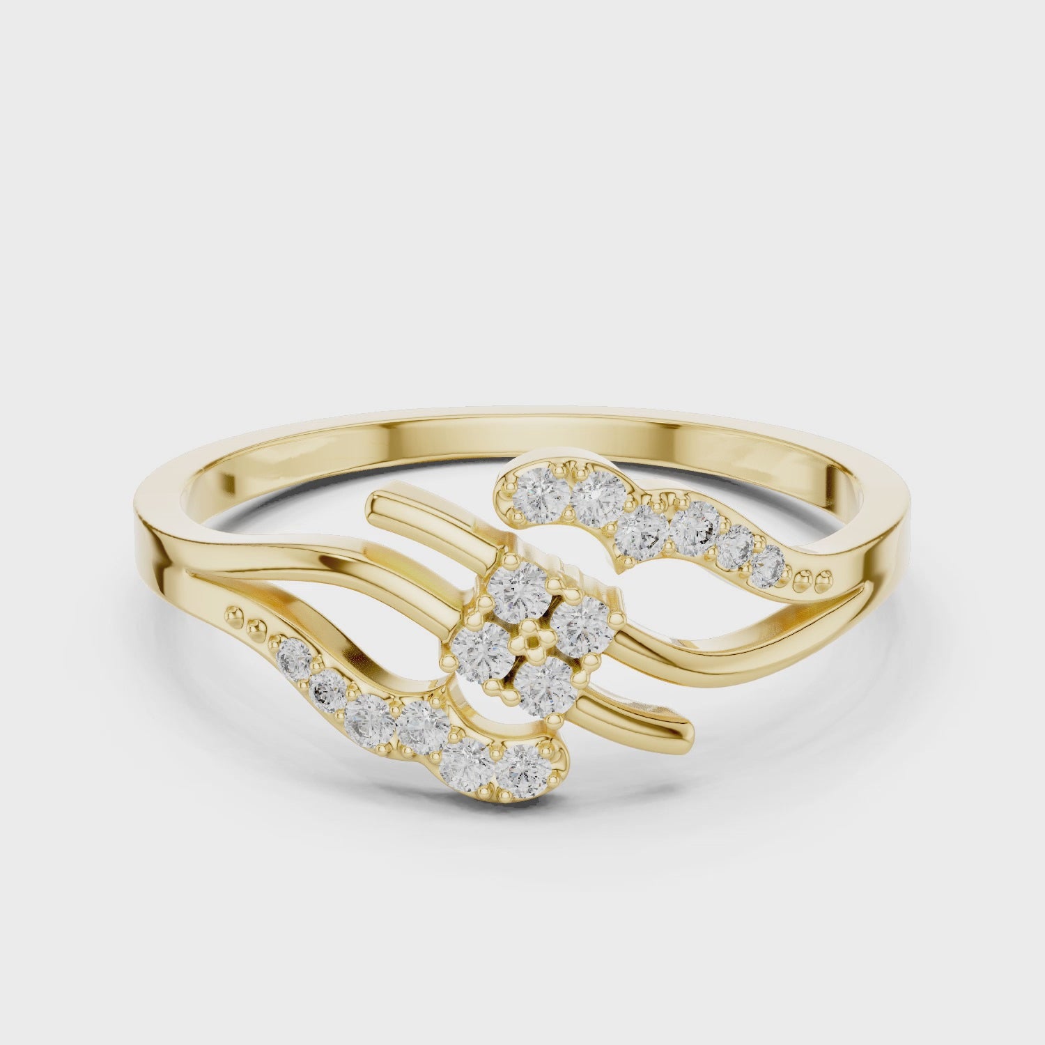 Floral Crest Statement Ring
