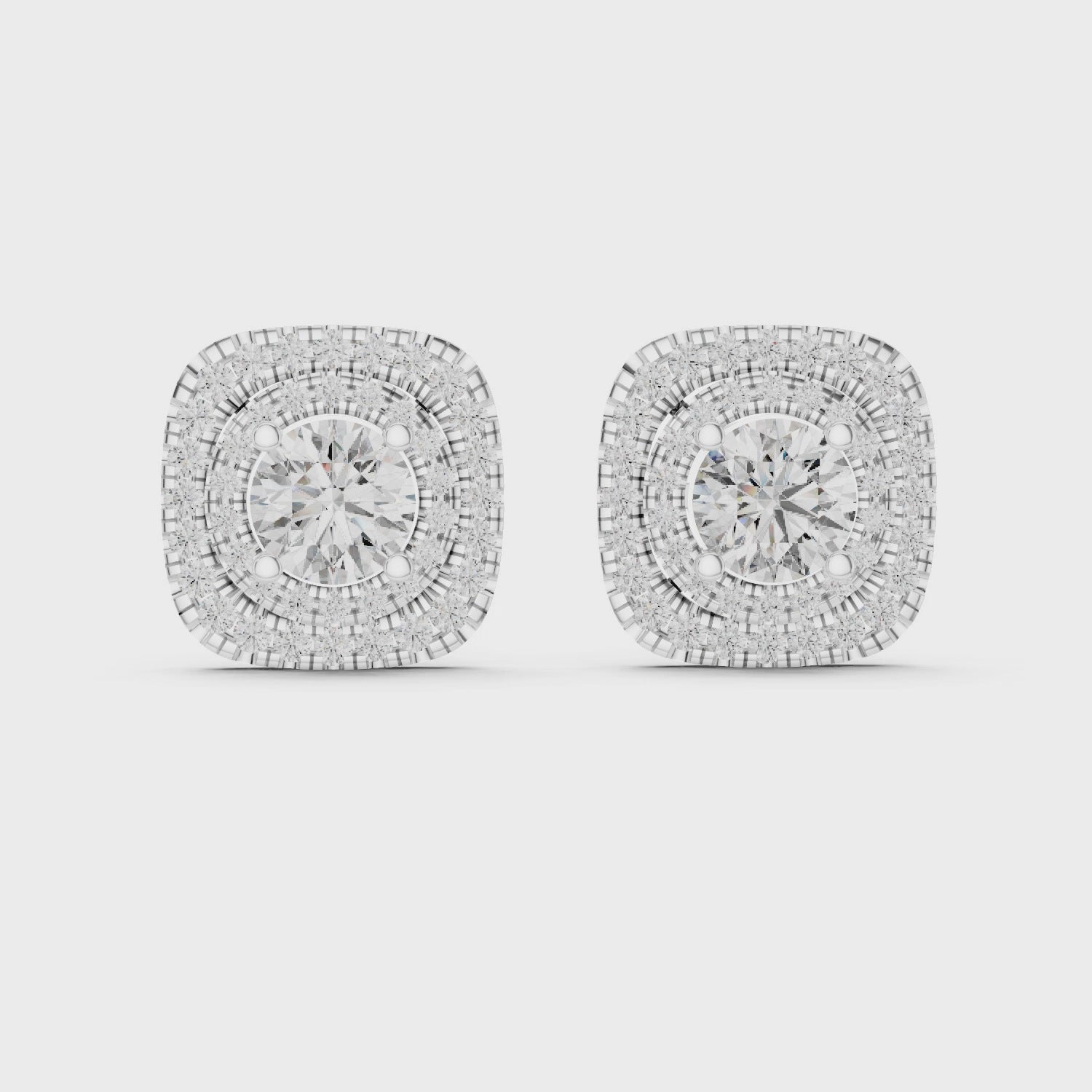 Radiant Halo Embrace Stud Earrings