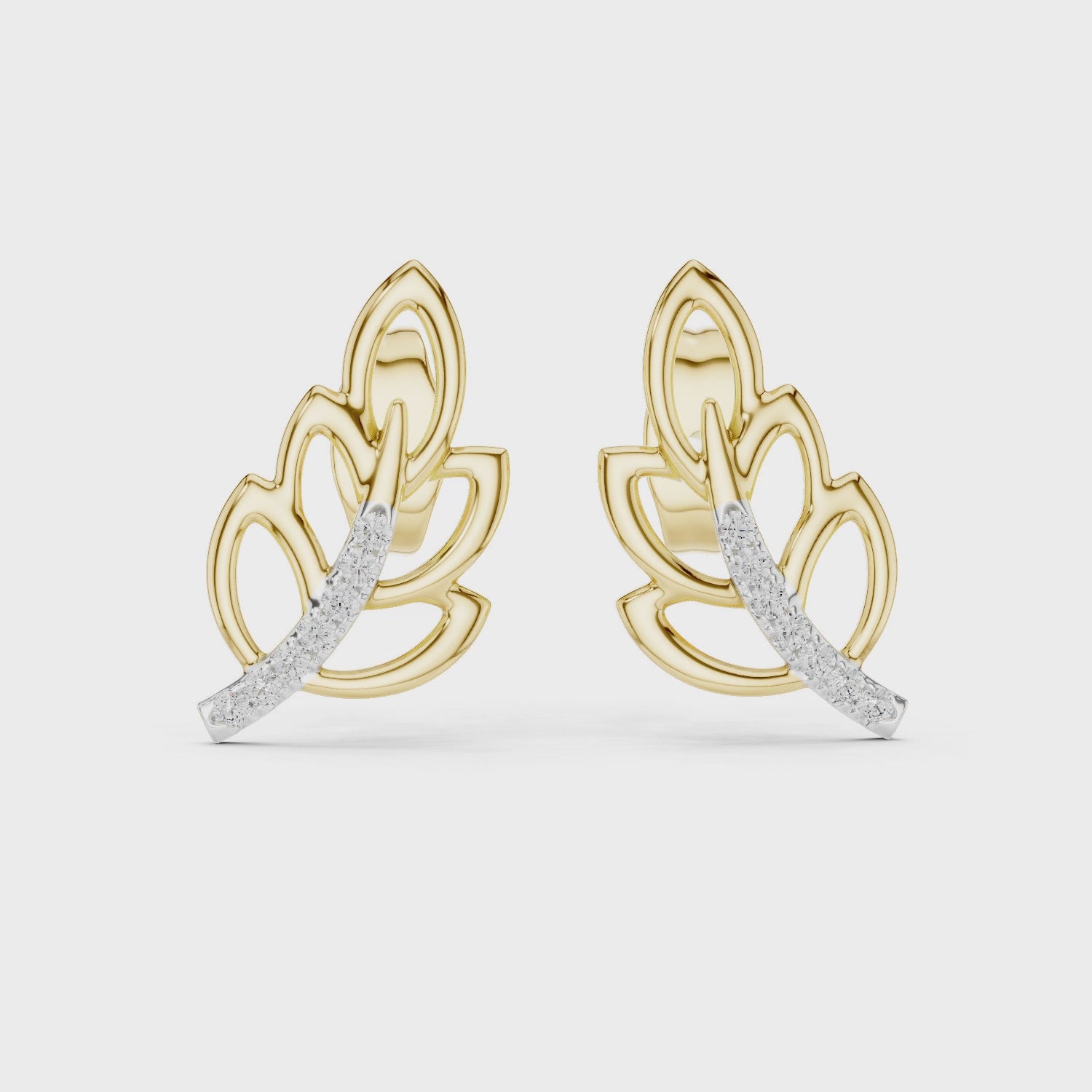 Radiant Leaf Embrace Earrings