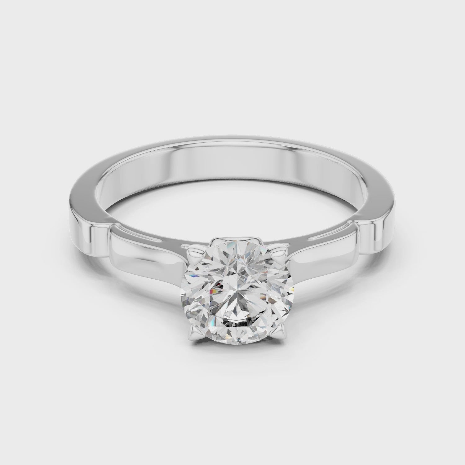 Delicate Embrace Modern Solitaire Ring