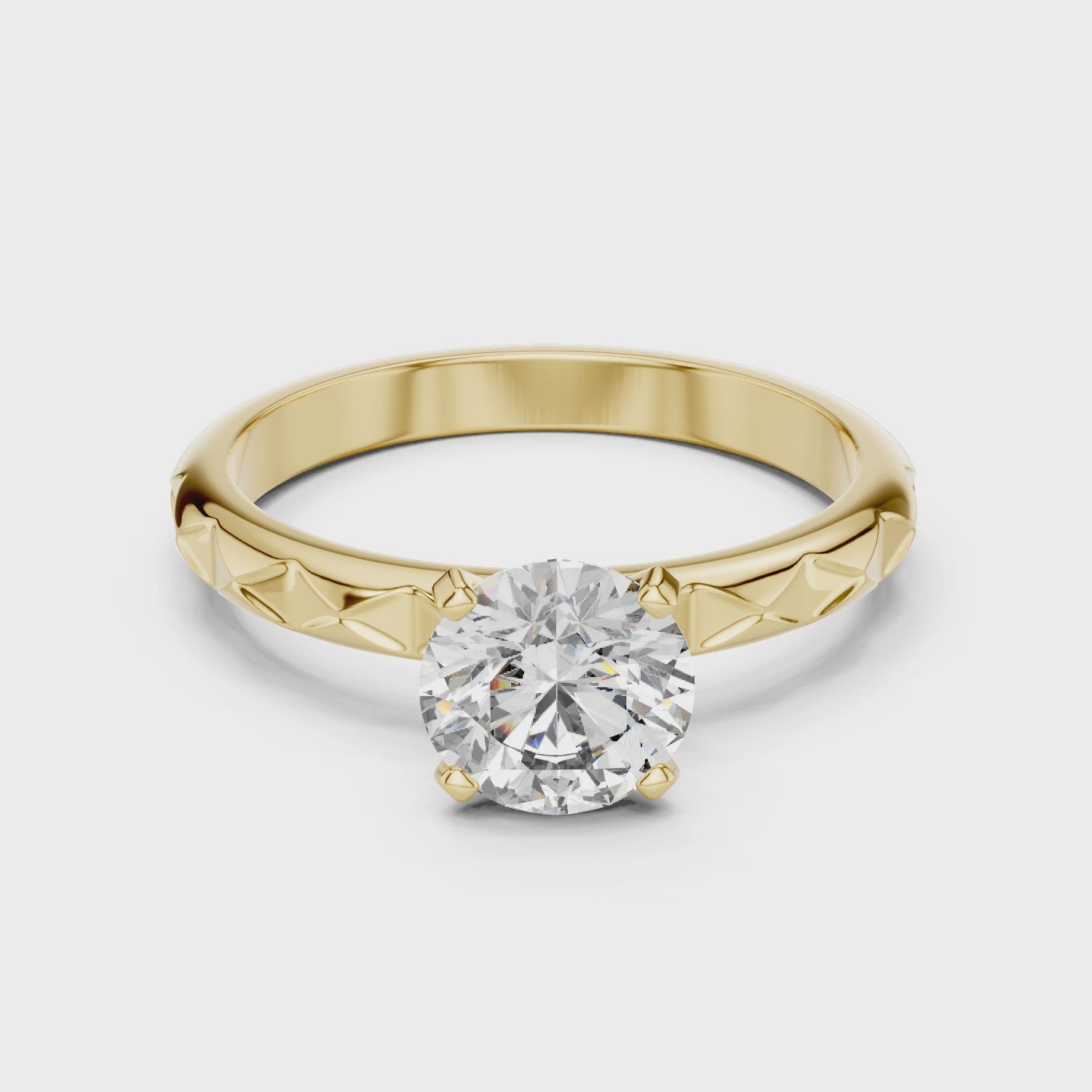 Opaline Whisper Solitaire Ring