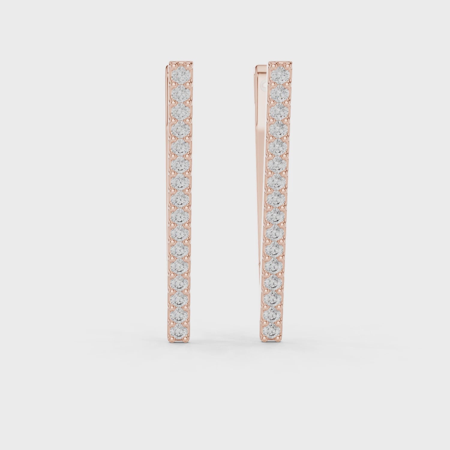 Poised Elegance Linear Hoop Earrings