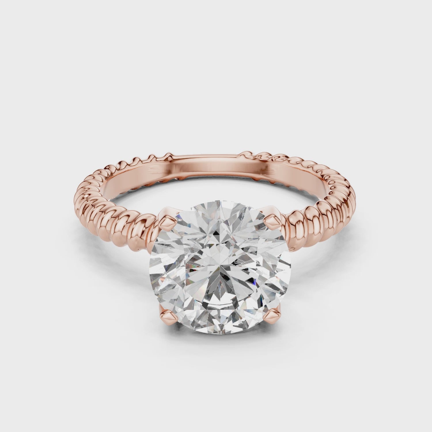 Lattice Embrace Solitaire Ring