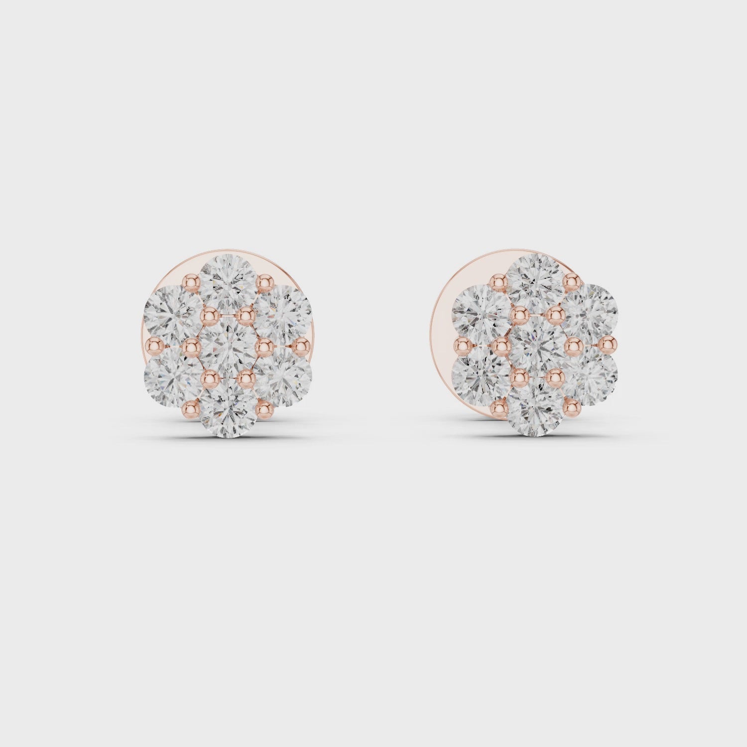 Petal Whisper Sparkle Stud Earrings