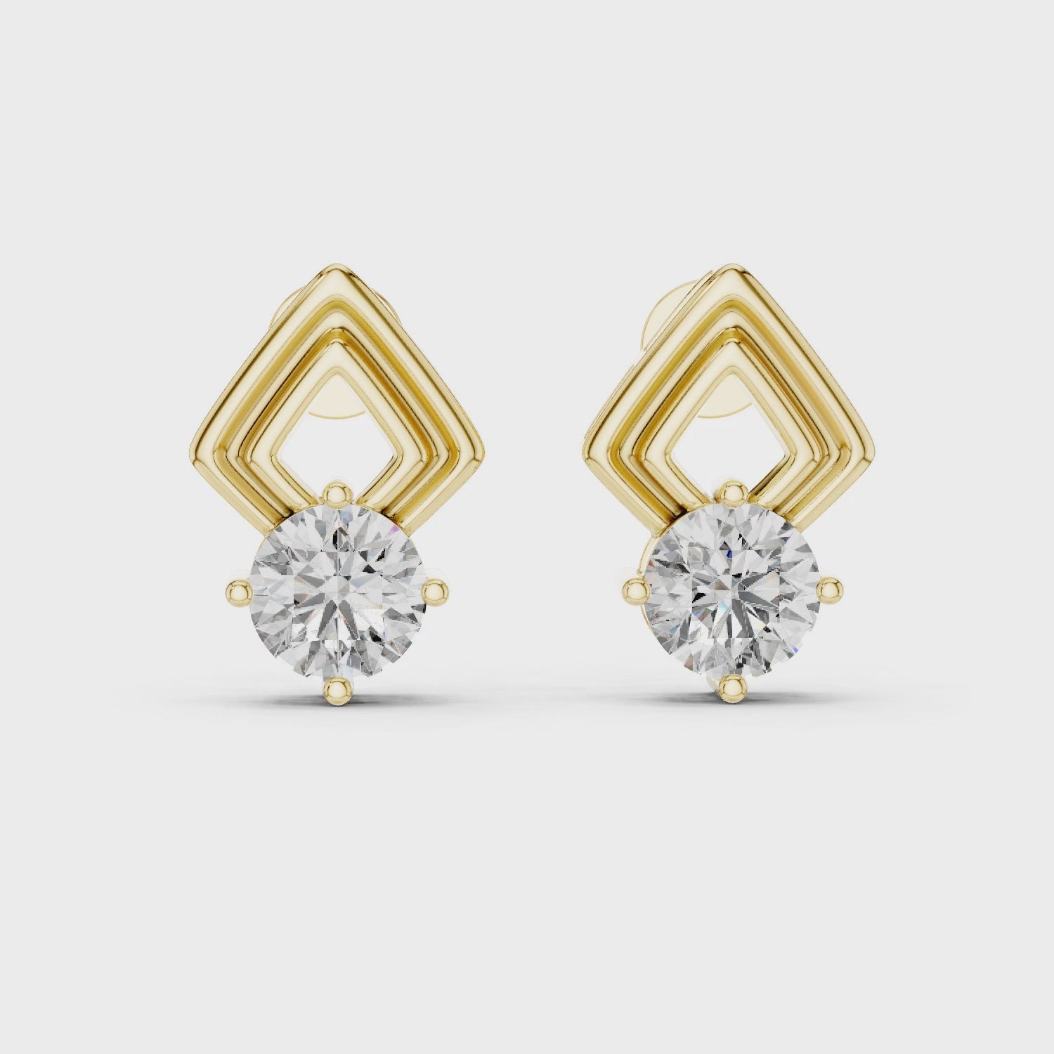 Urban Maze Geometric Stud Earrings