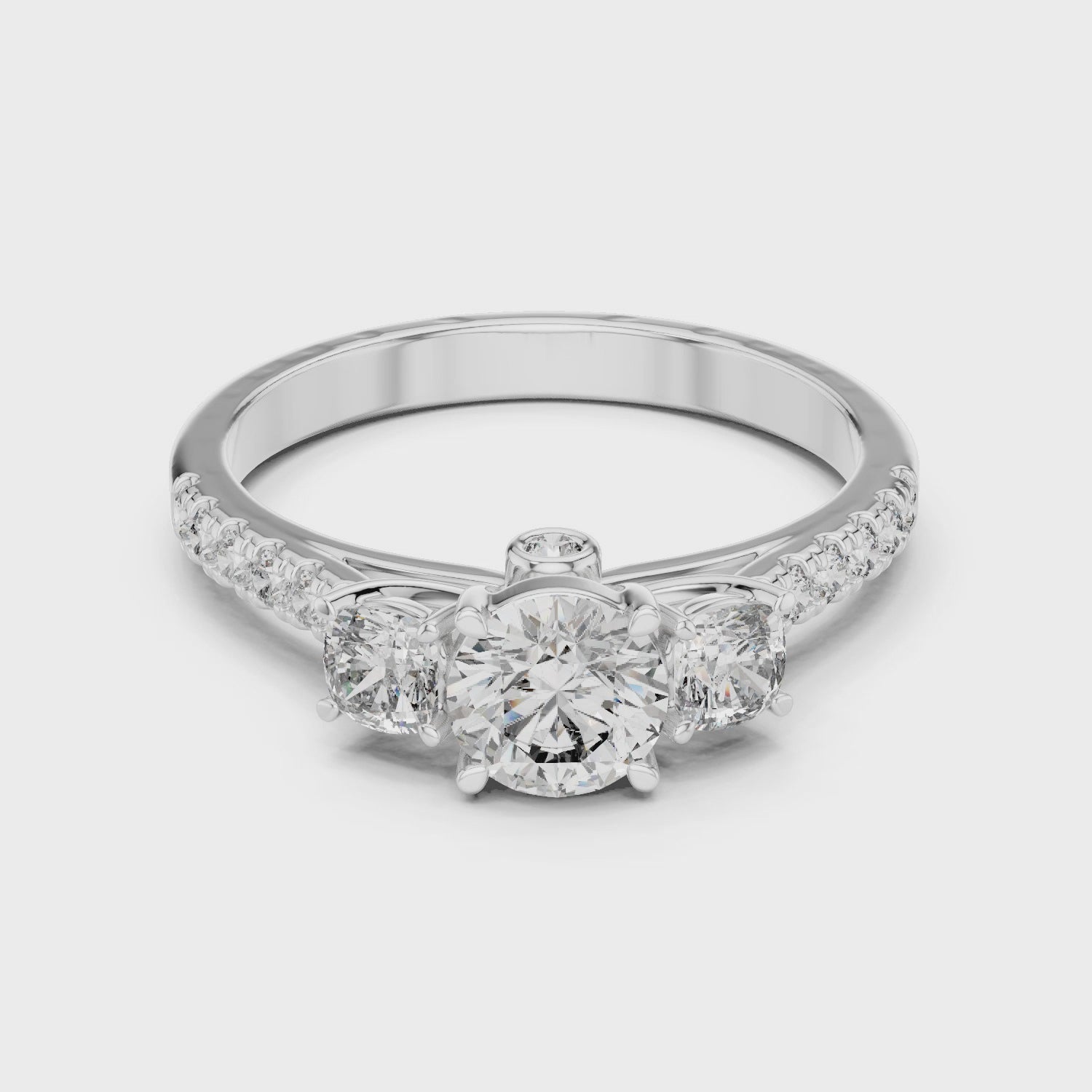 Radiant Petal Whisper Solitaire Cocktail Ring