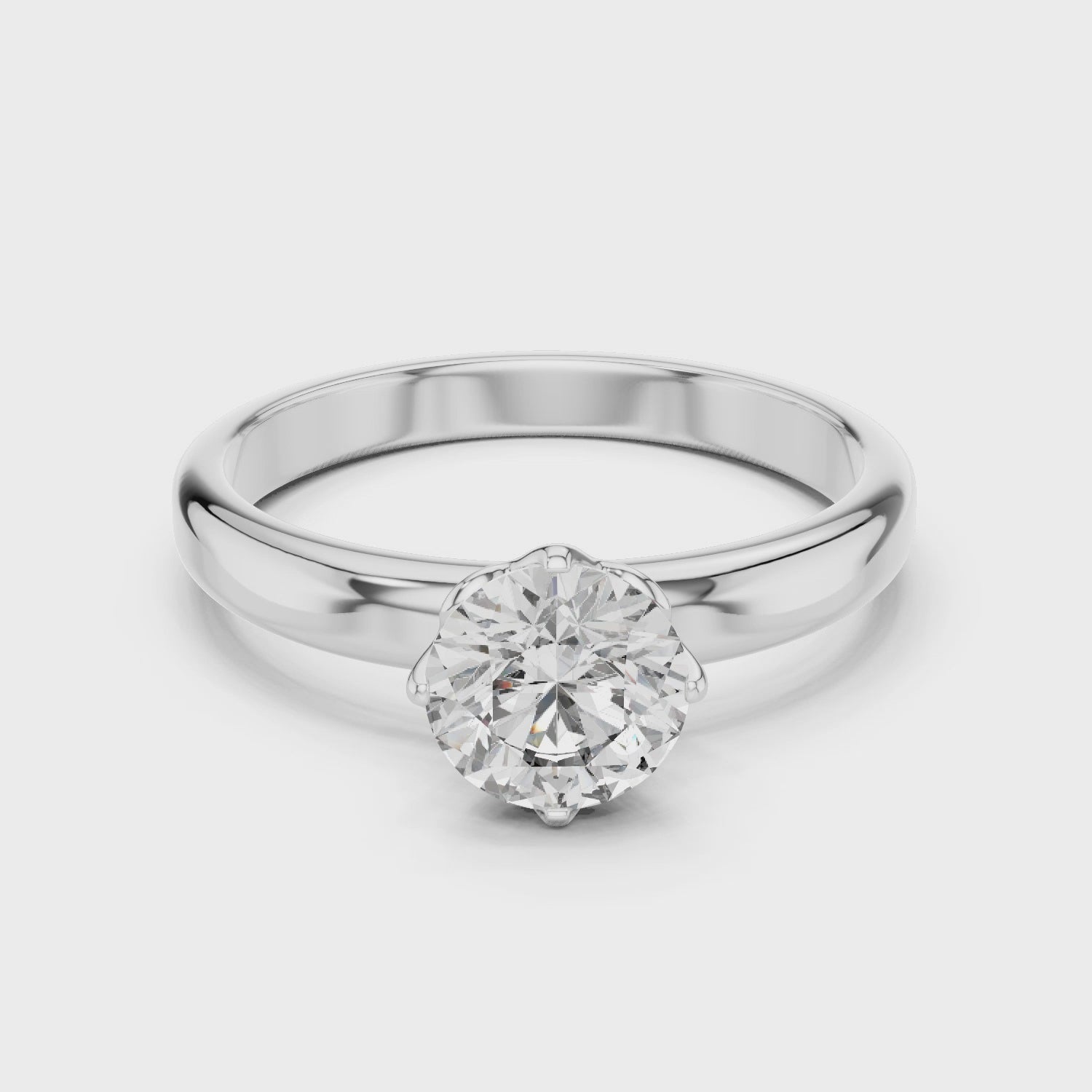 Aurora Whisper Solitaire Ring