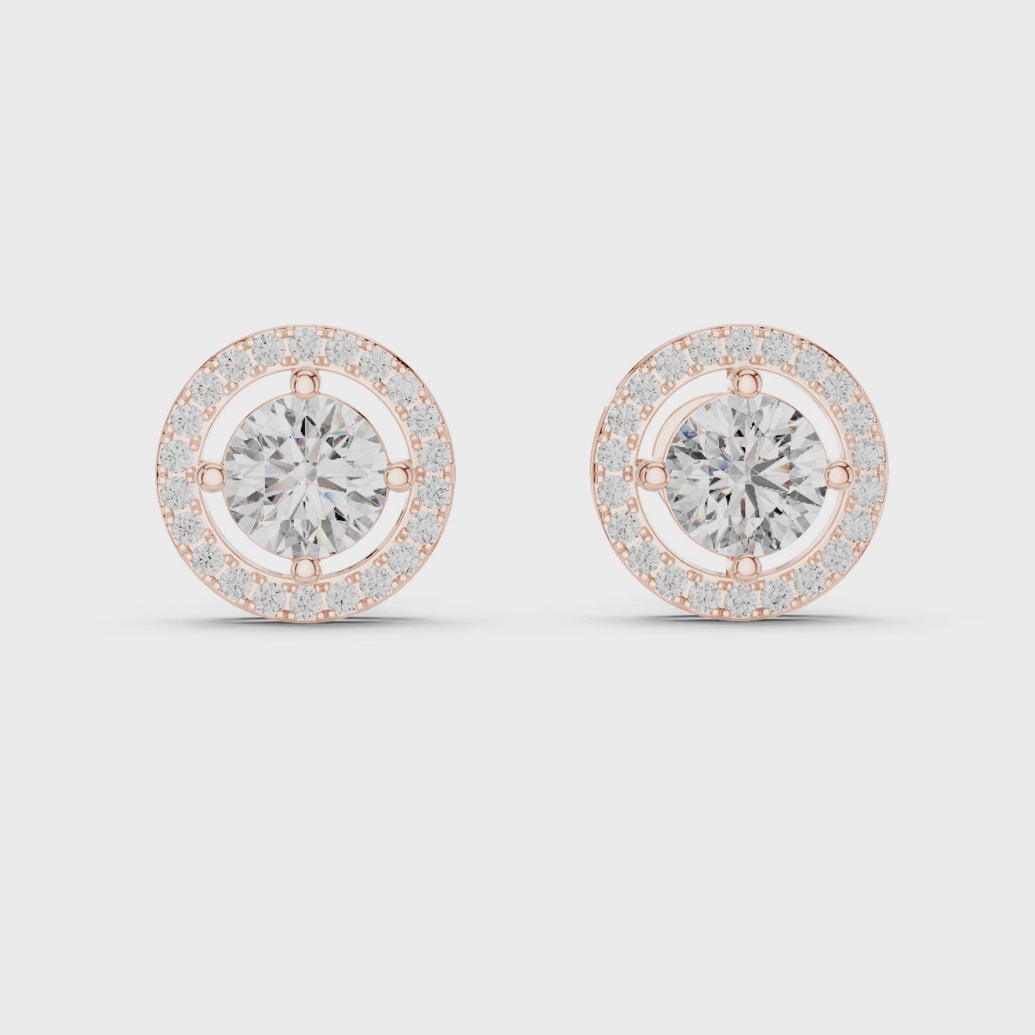 Celestial Halo Radiance Stud Earrings