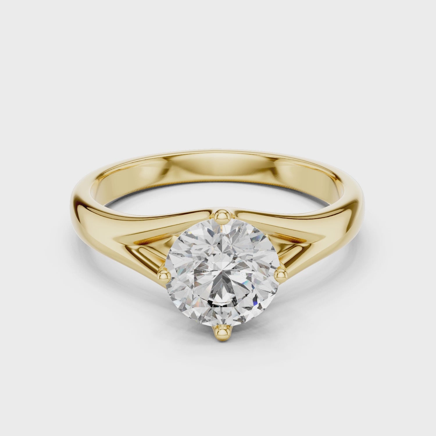 Whispering Embrace Modern Solitaire Band