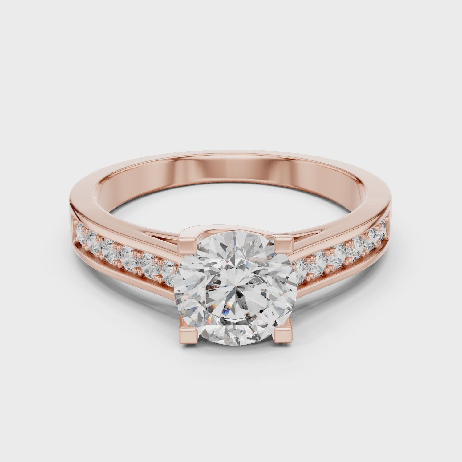 Graceful Solitaire Embrace Ring