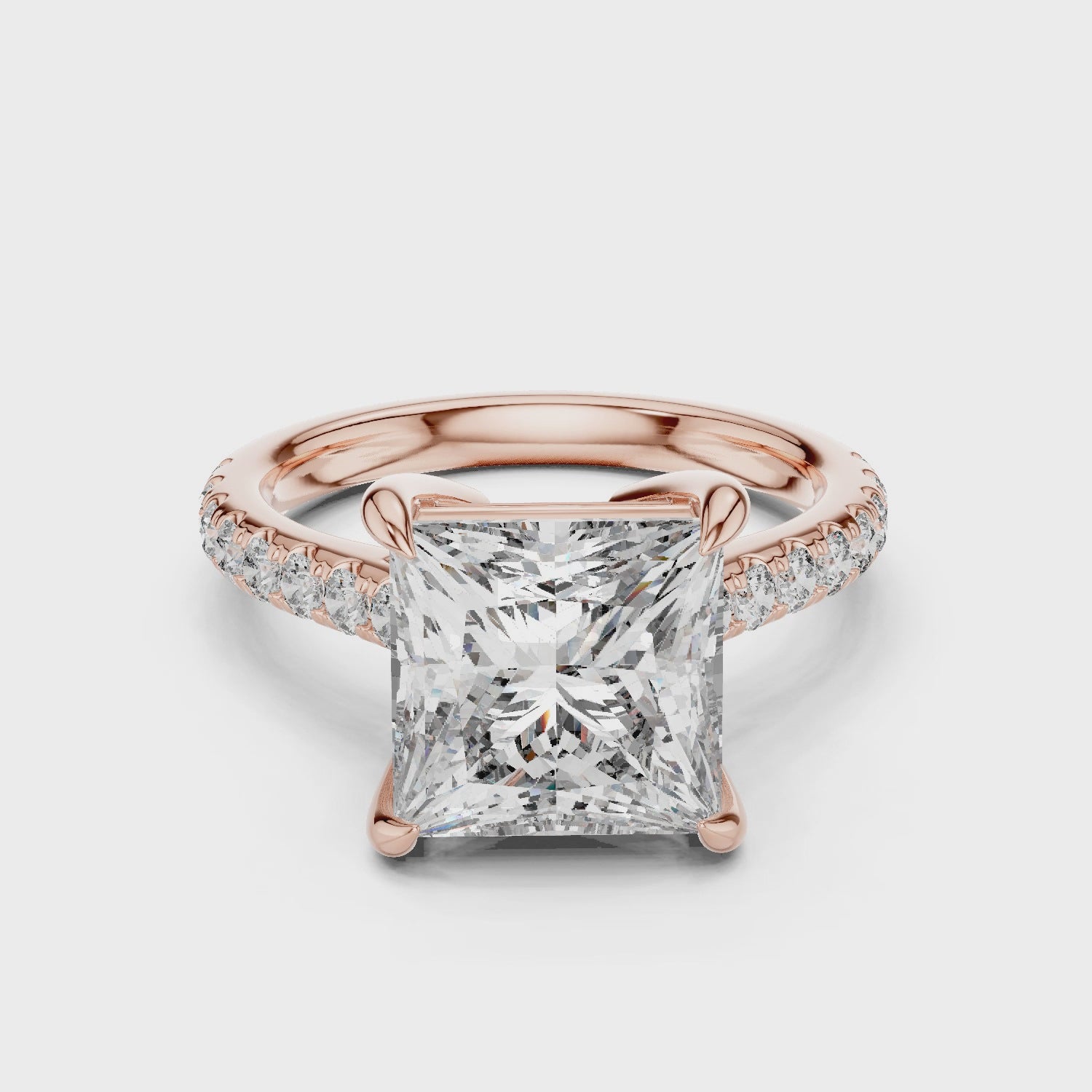 Luminous Cascade Statement Band Ring