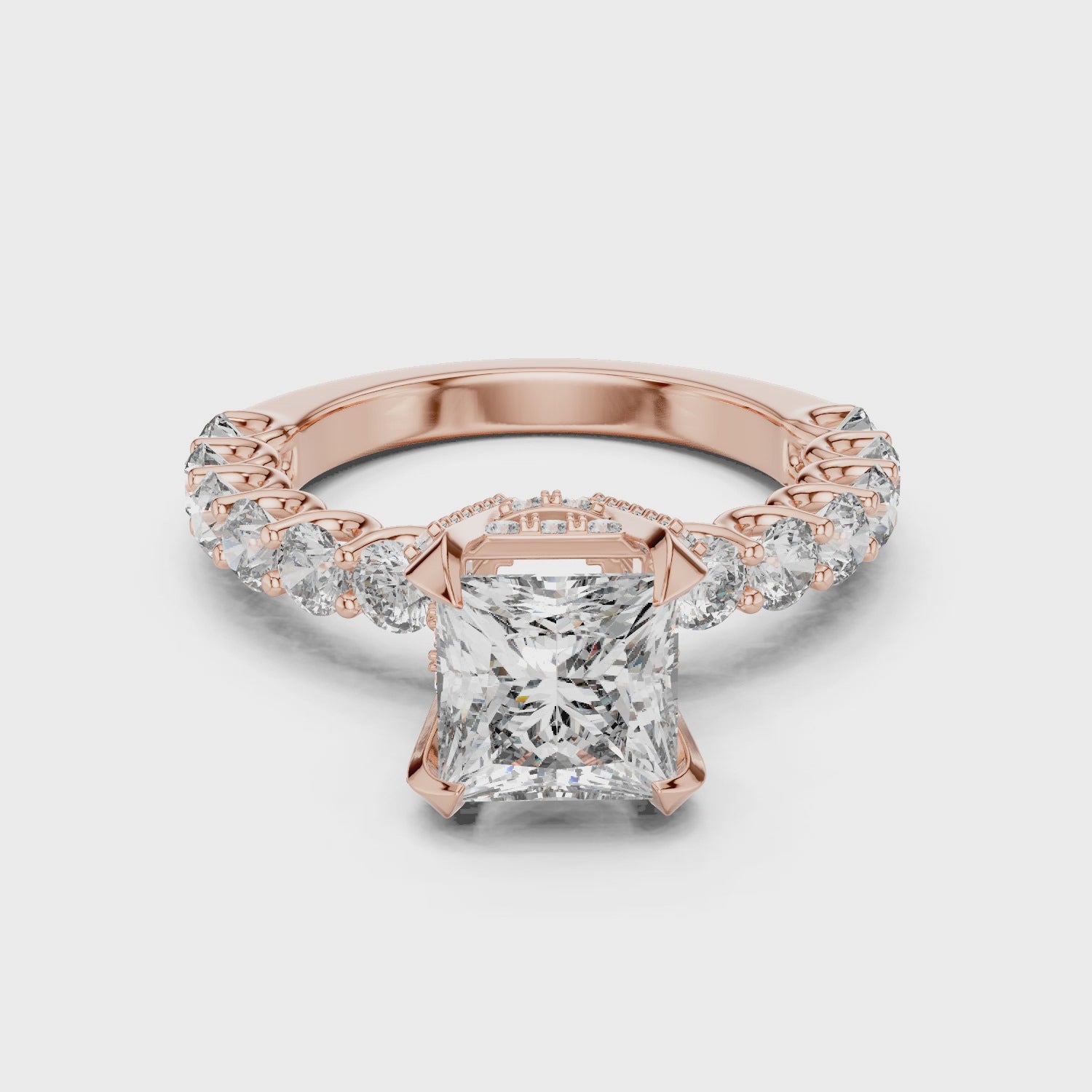 Twilight Glow Marquise Halo Ring