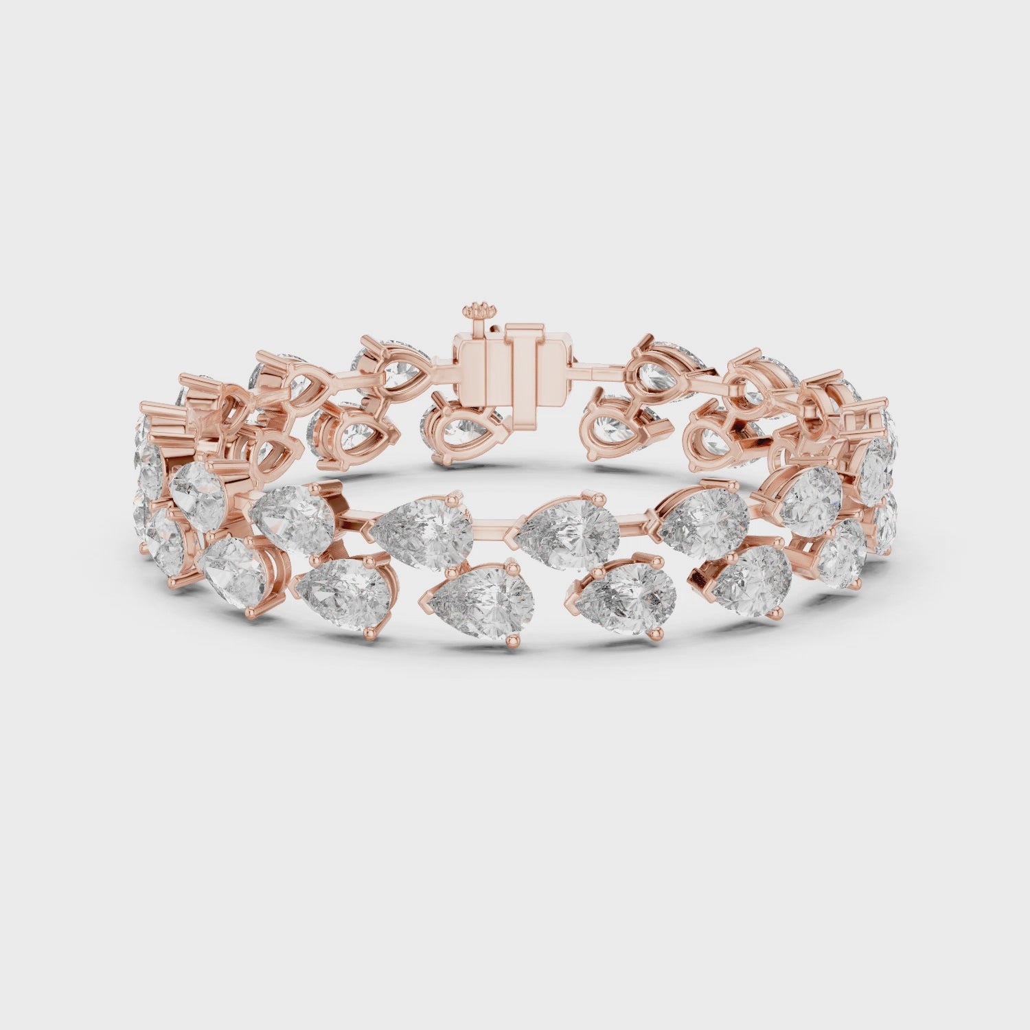 Pear Shape Diamond Tennis Bracelet