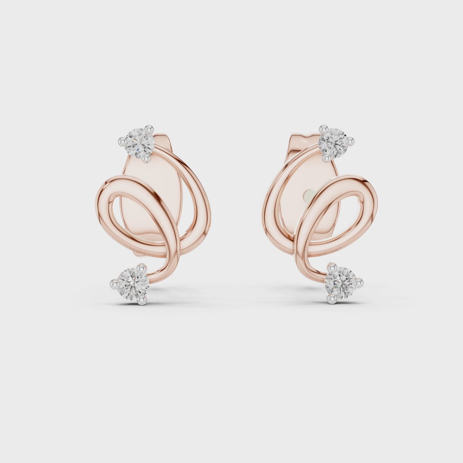 Graceful Embrace Bar Earrings