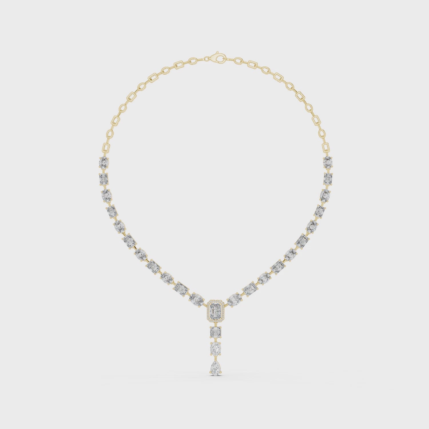 Evening Light Clustered Y Necklace