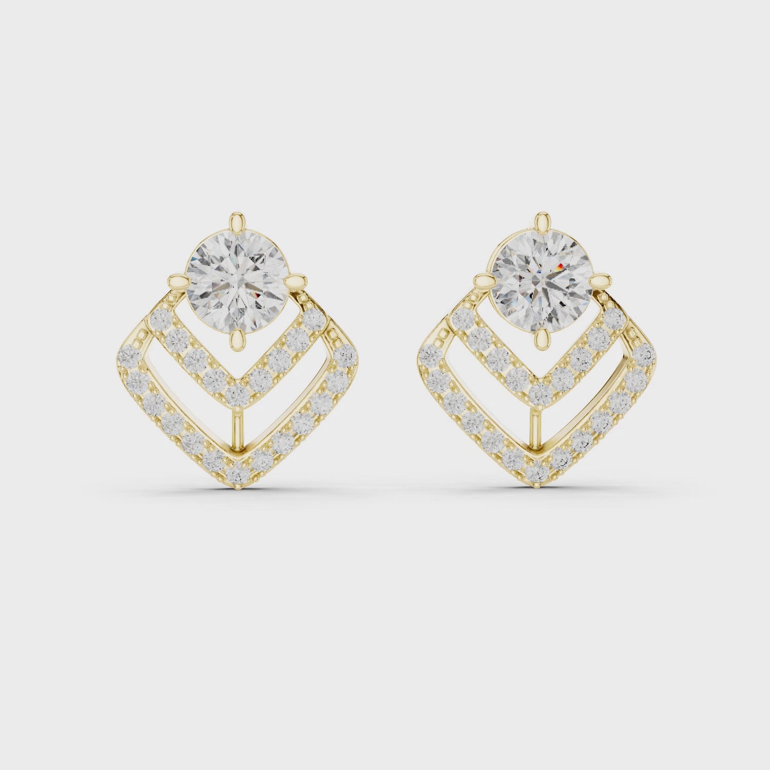 Celestial Charm Halo Stud Earrings