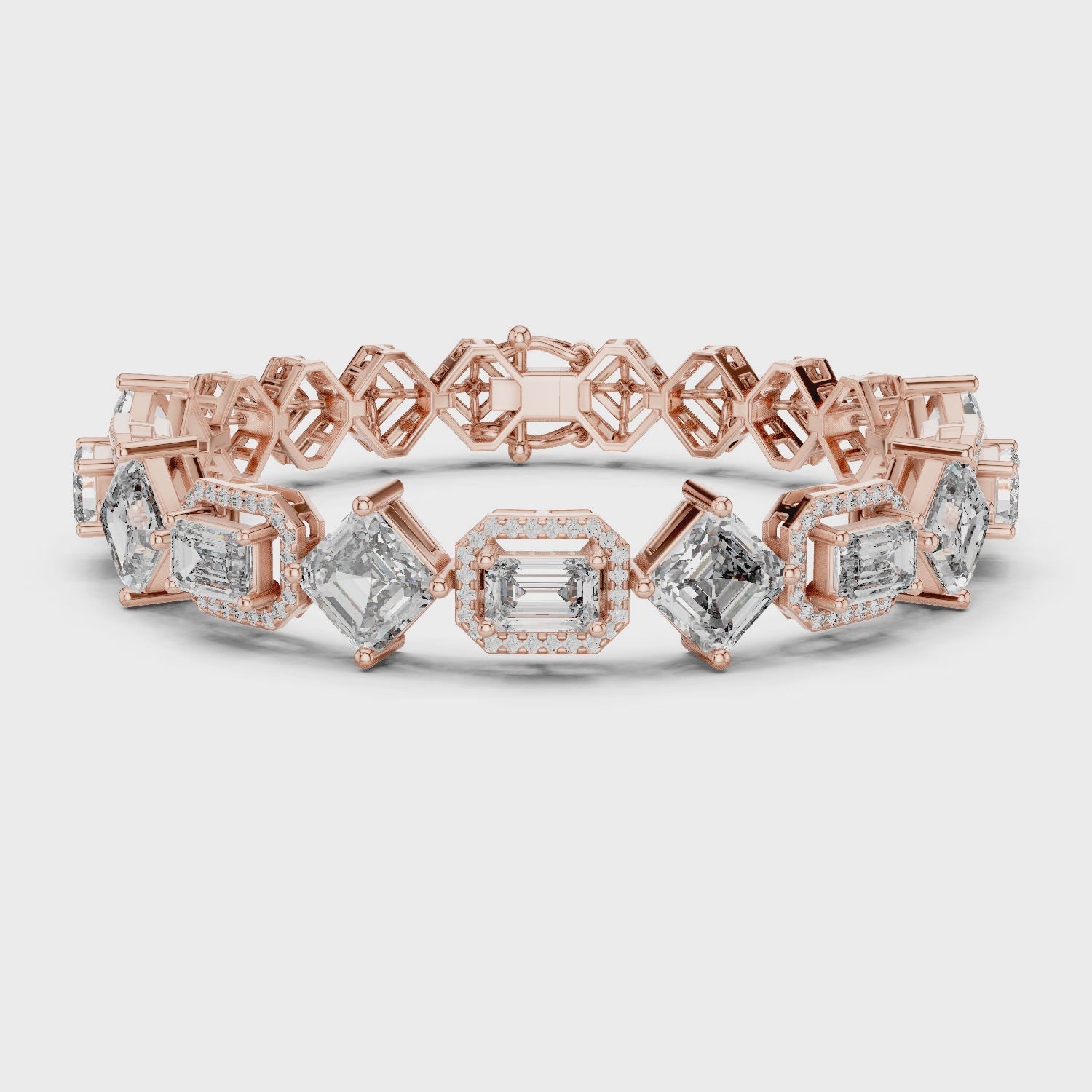 Radiant Prism Contour Linked Bracelet