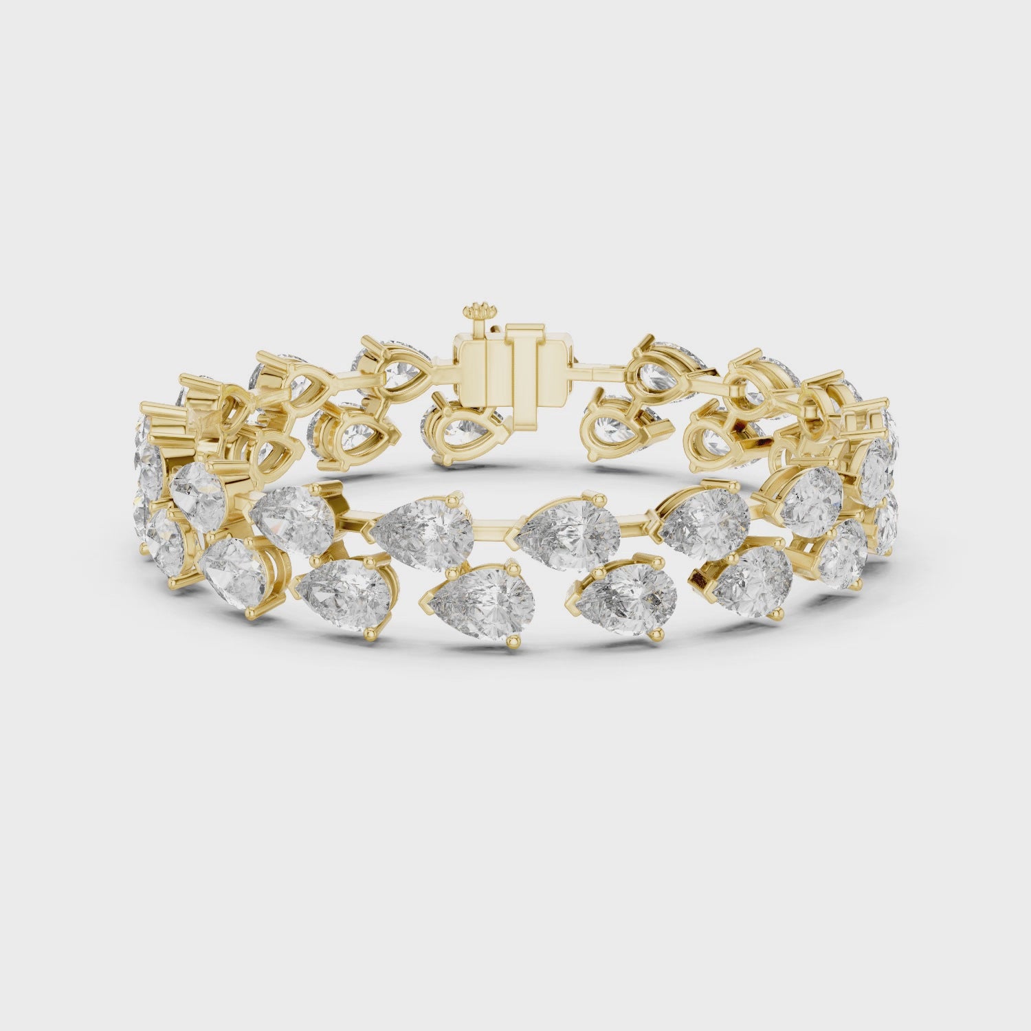 Pear Shape Diamond Tennis Bracelet