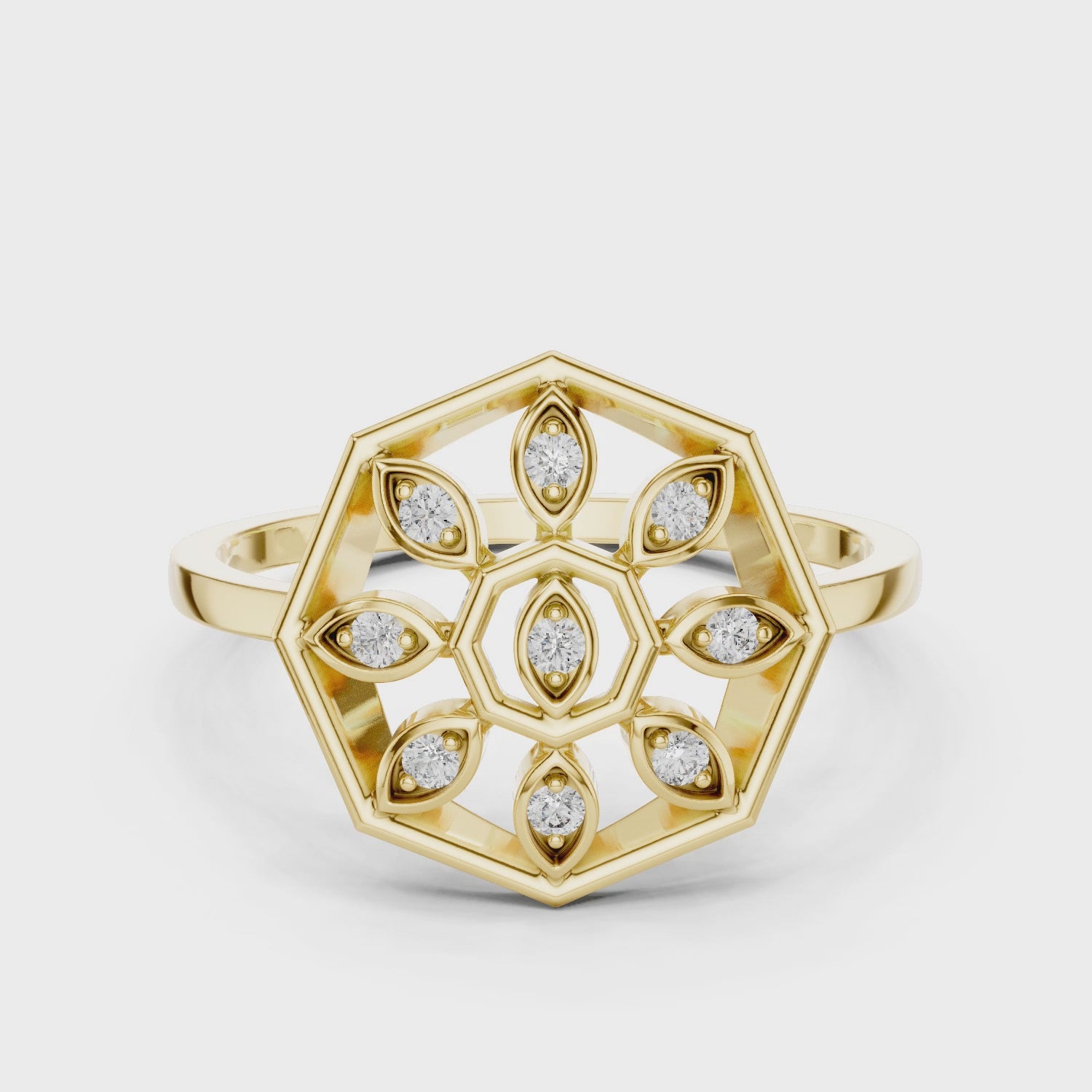 Opaline Lattice Ring
