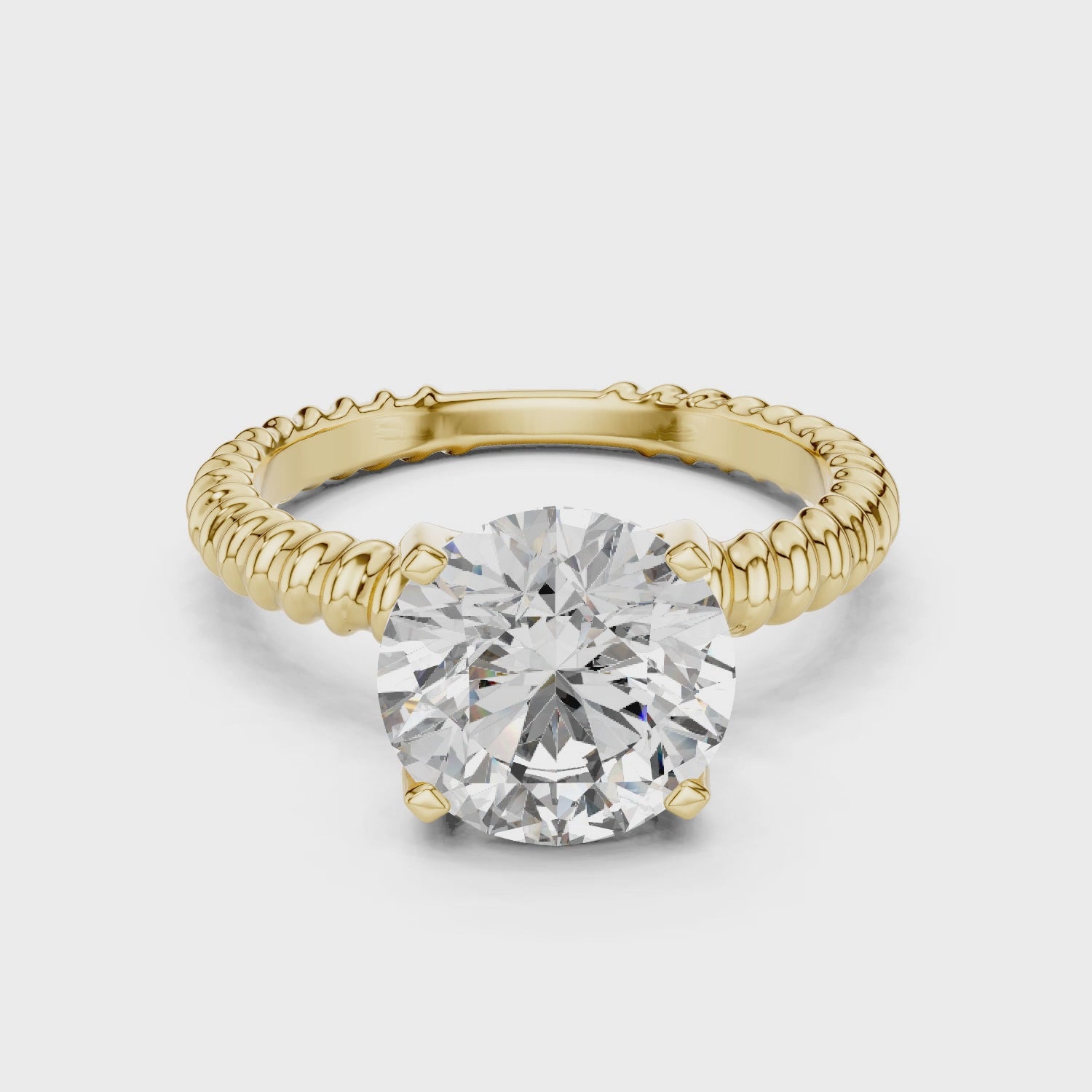 Lattice Embrace Solitaire Ring
