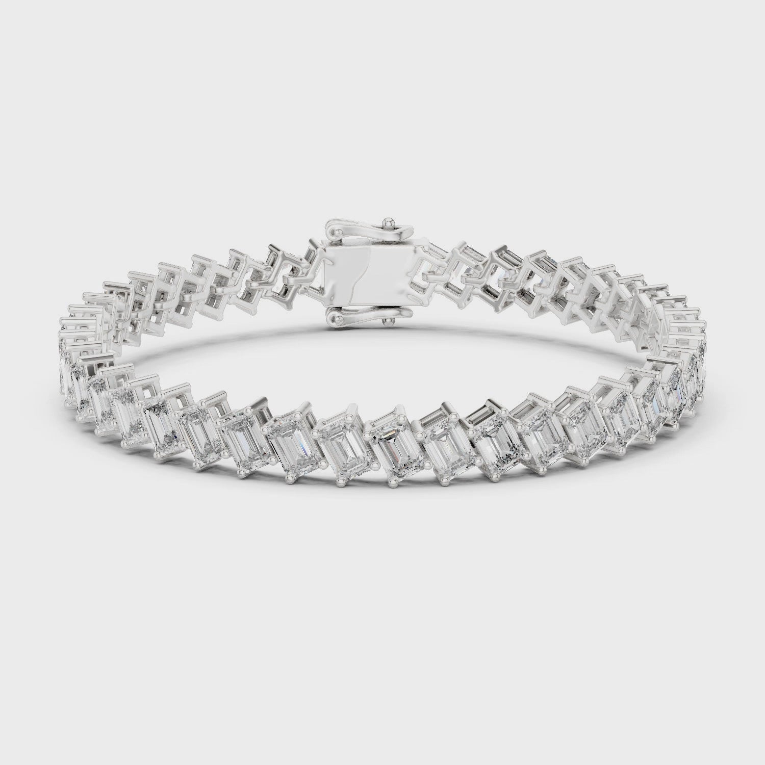 Lustrous Wavelength Statement Tennis Bracelet