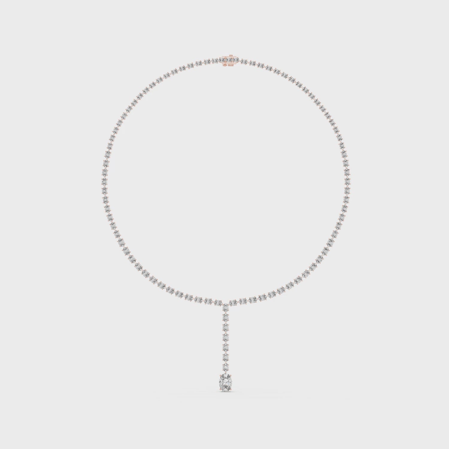 Radiant Lattice Harmony Lariat Necklace